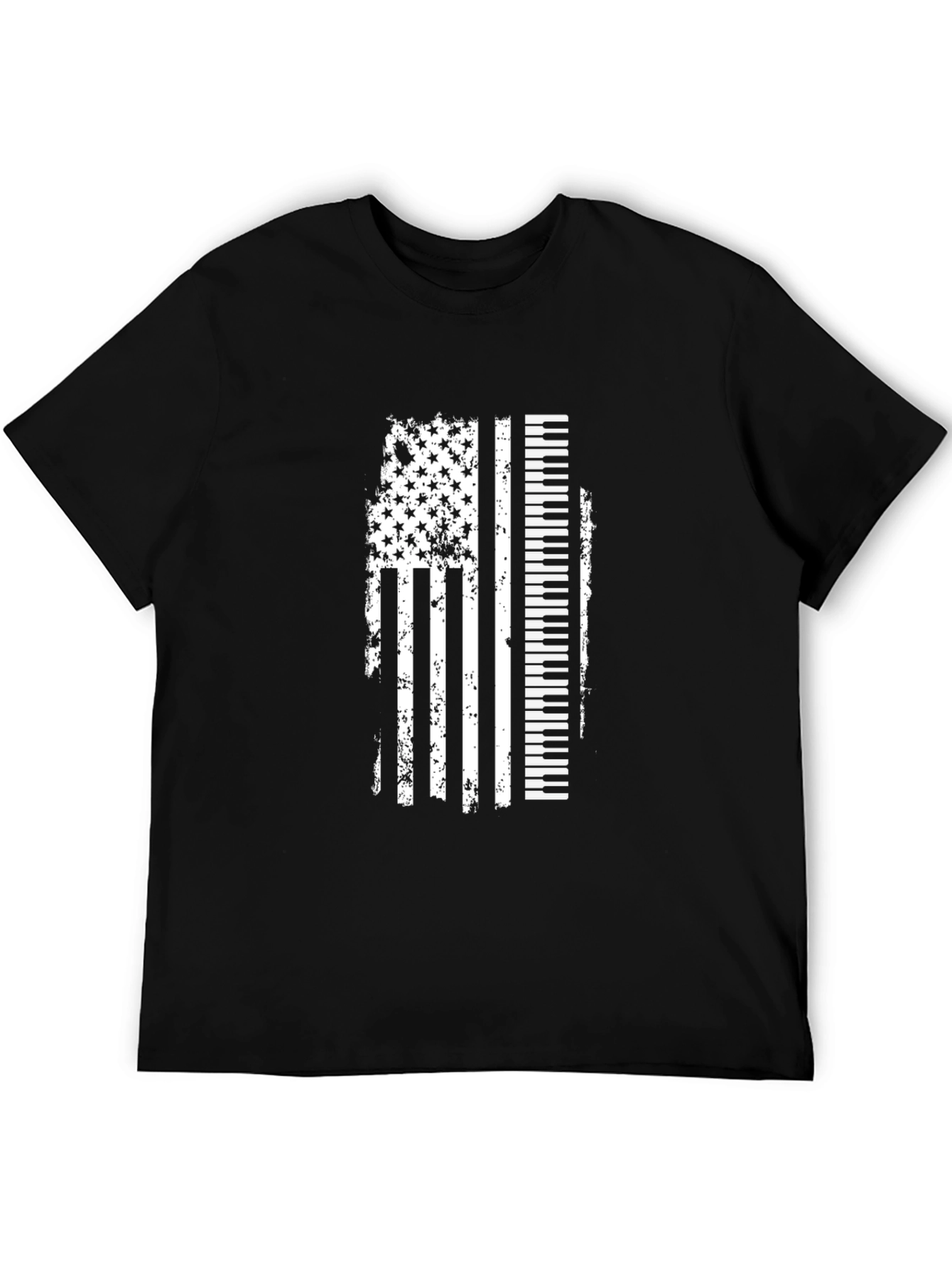 Piano American Flag Graphic Tee