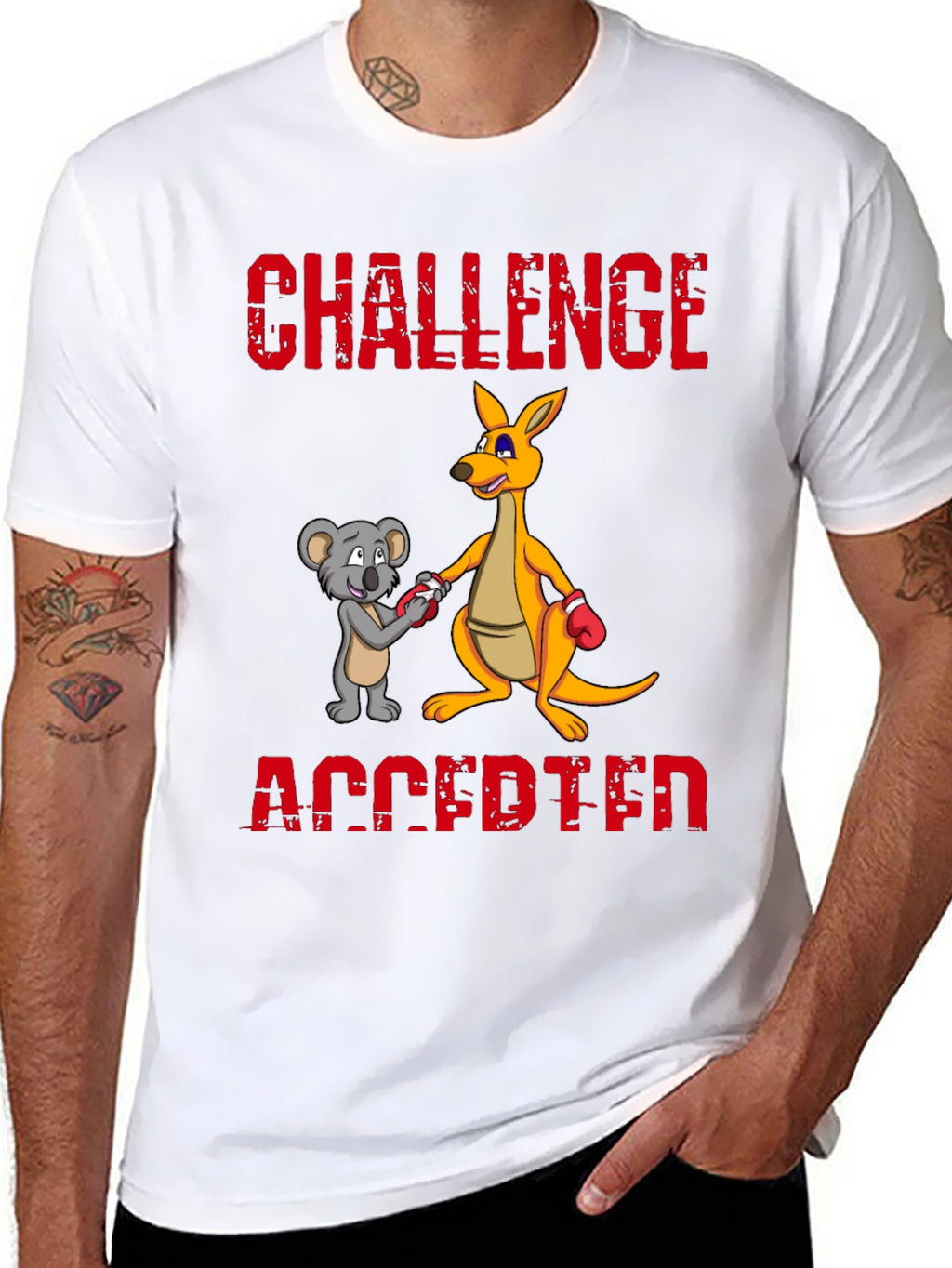 Challenge Accepted T-Shirt Kangaroo vs Koala Boxing