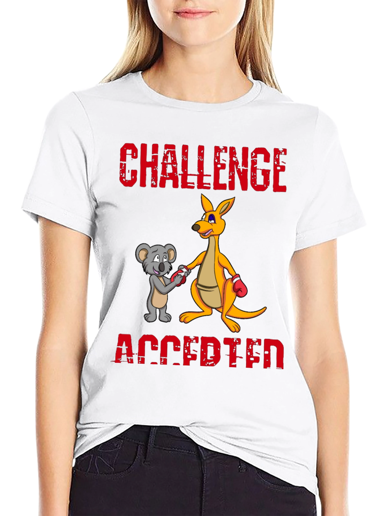 Challenge Accepted T-Shirt Kangaroo vs Koala Boxing