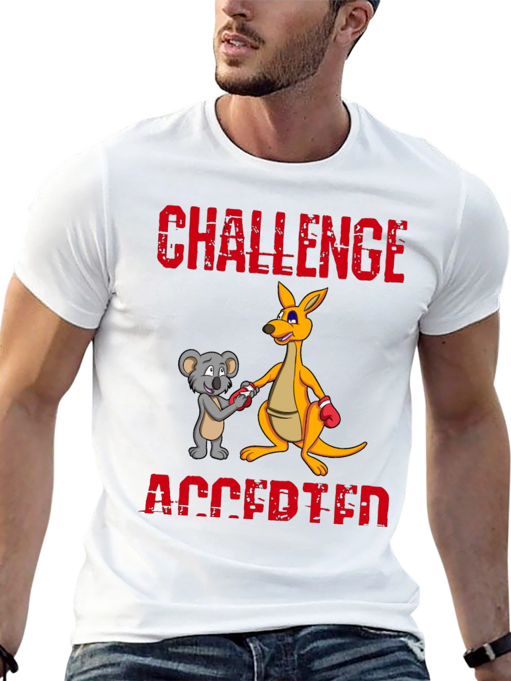 Challenge Accepted T-Shirt Kangaroo vs Koala Boxing