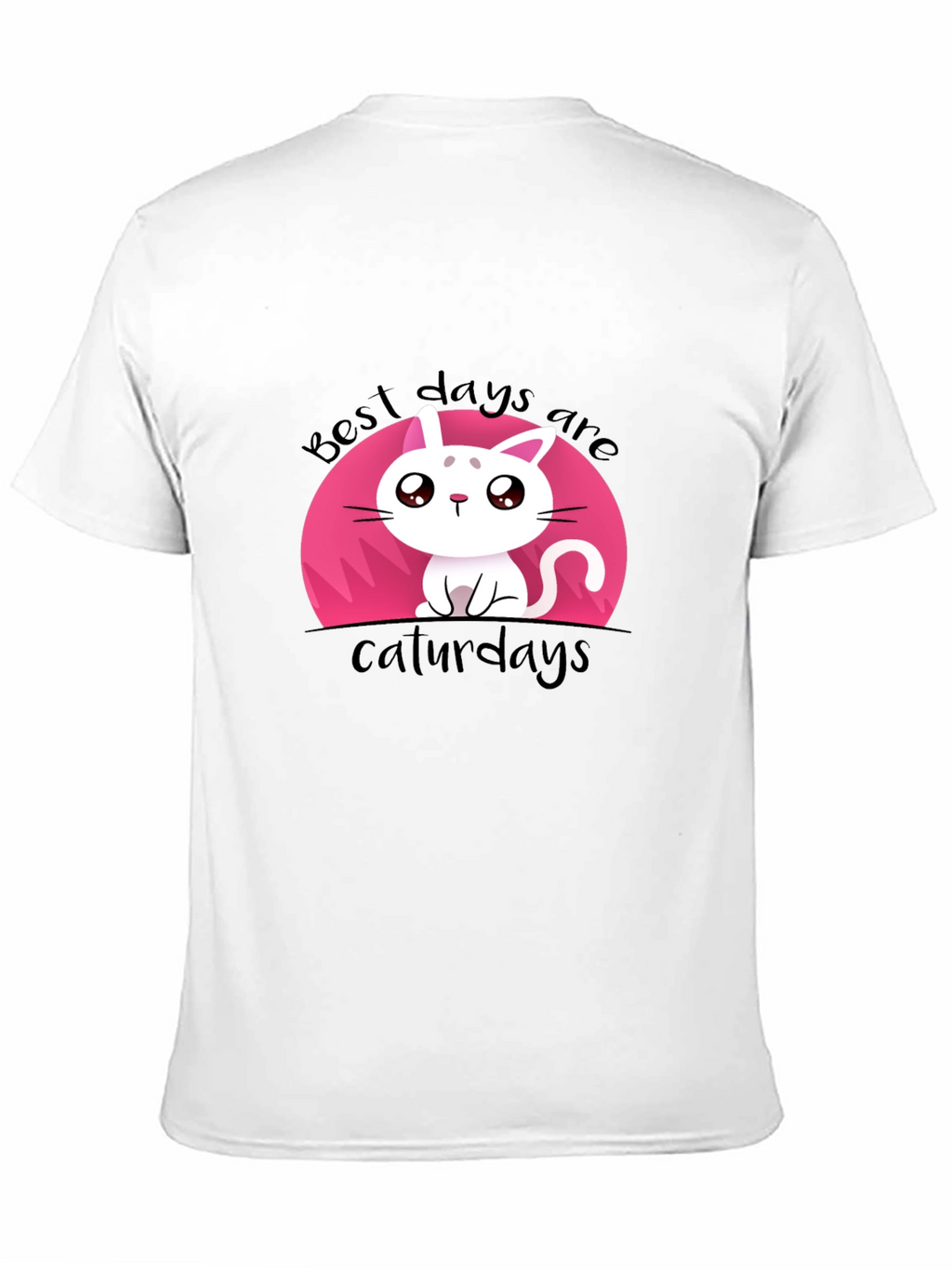 Cute Best Days Are Caturdays Black T-Shirt