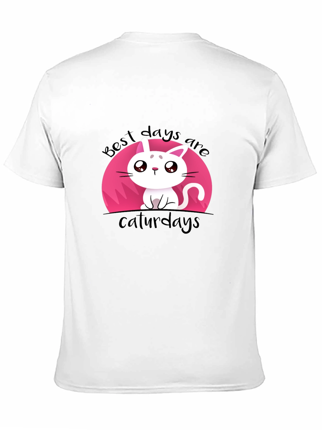 Cute Best Days Are Caturdays Black T-Shirt