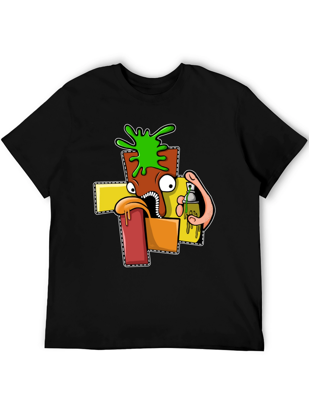 Cartoon Graphic T-Shirt - Unique Streetwear
