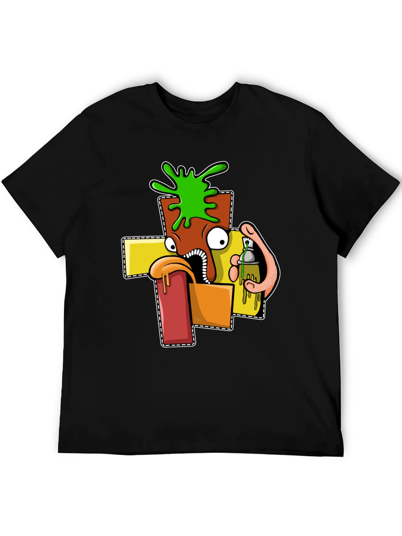 Cartoon Graphic T-Shirt - Unique Streetwear