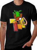 Cartoon Graphic T-Shirt - Unique Streetwear