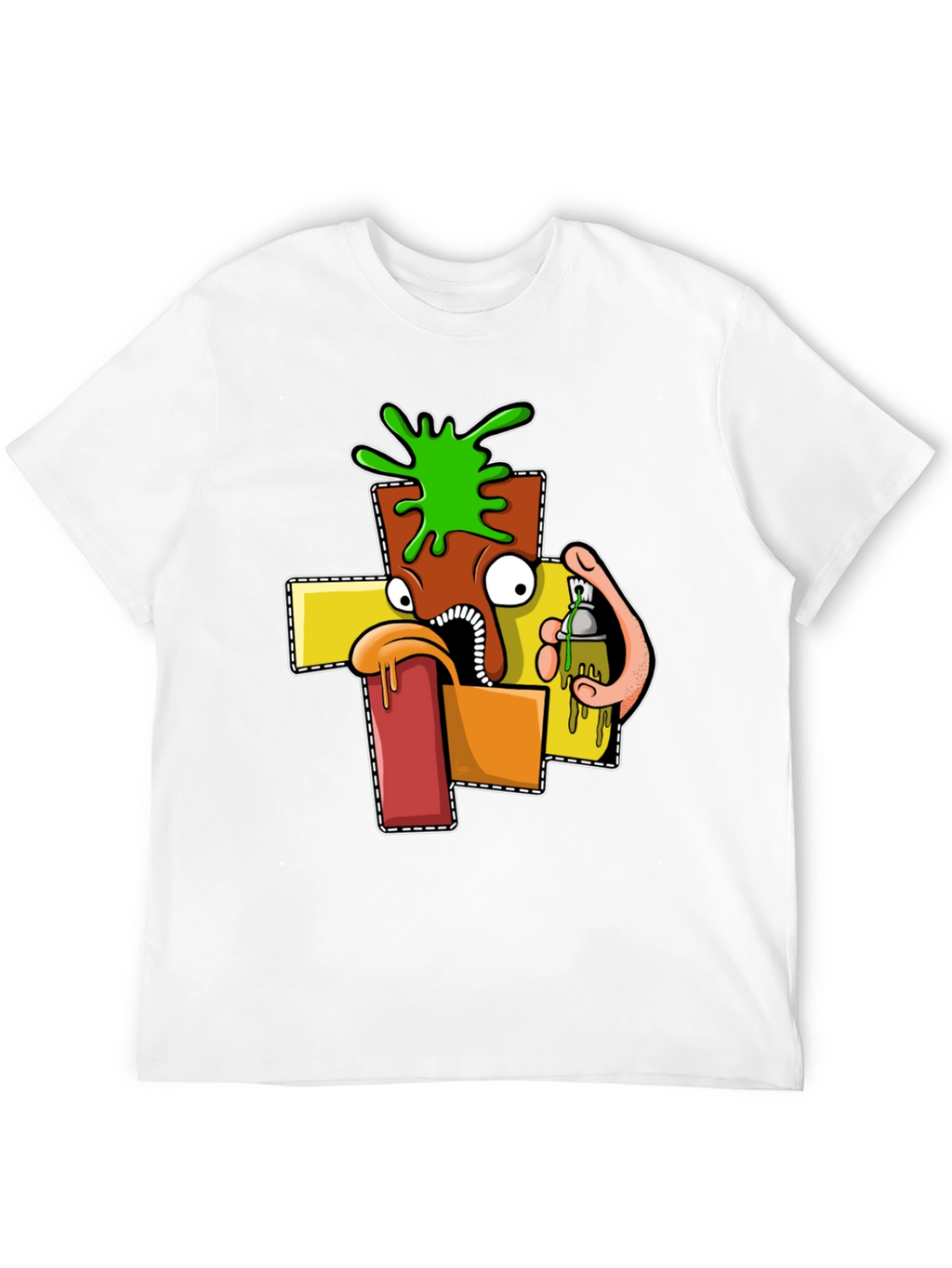 Cartoon Graphic T-Shirt - Unique Streetwear