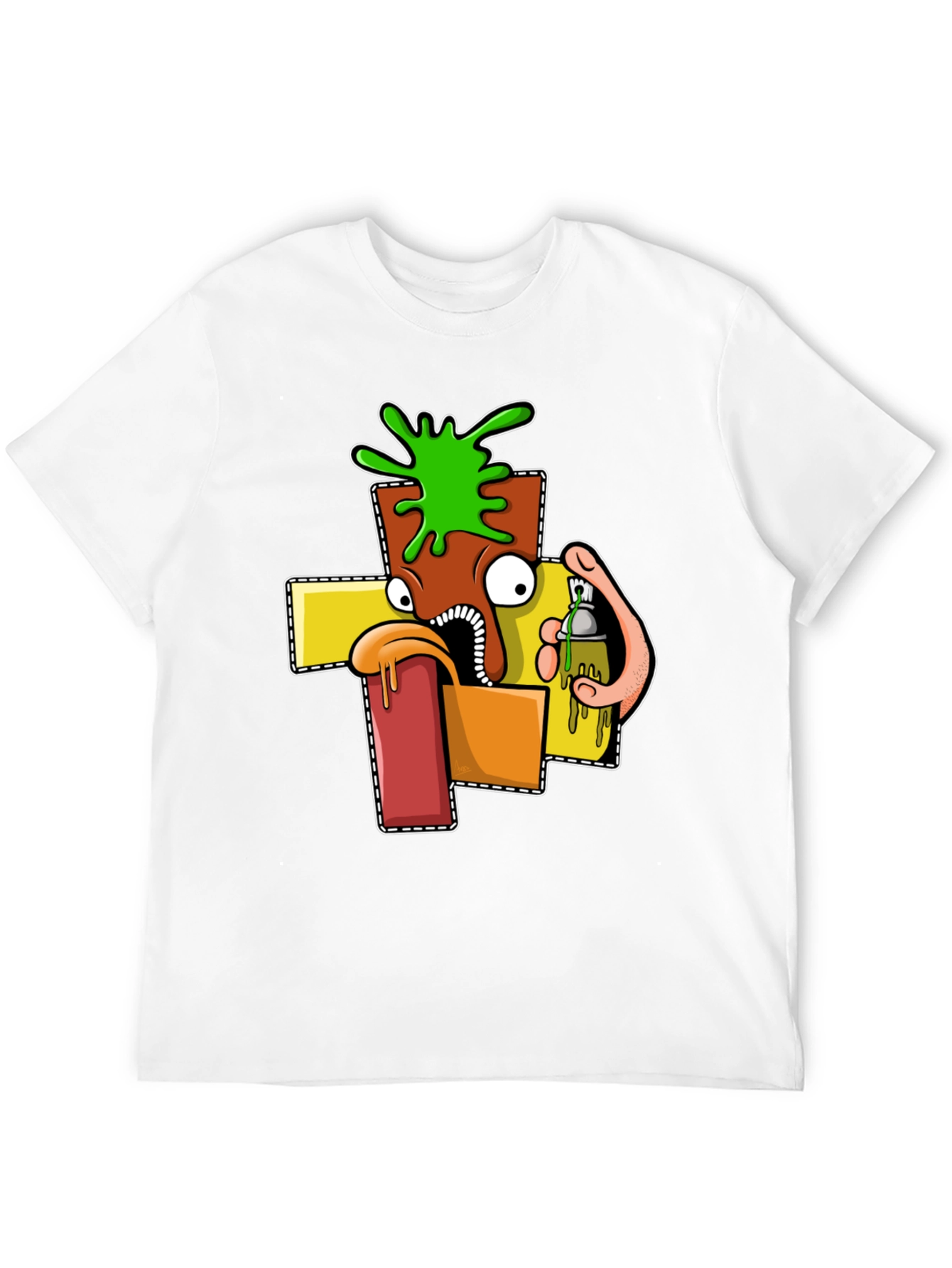Cartoon Graphic T-Shirt - Unique Streetwear