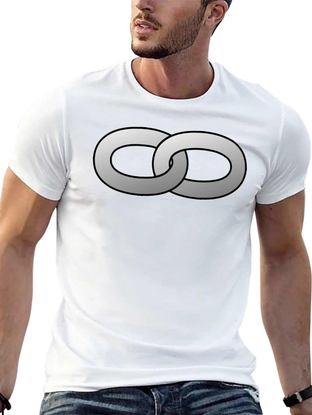 Interlocked Rings Graphic Tee - Stylish Black T-Shirt