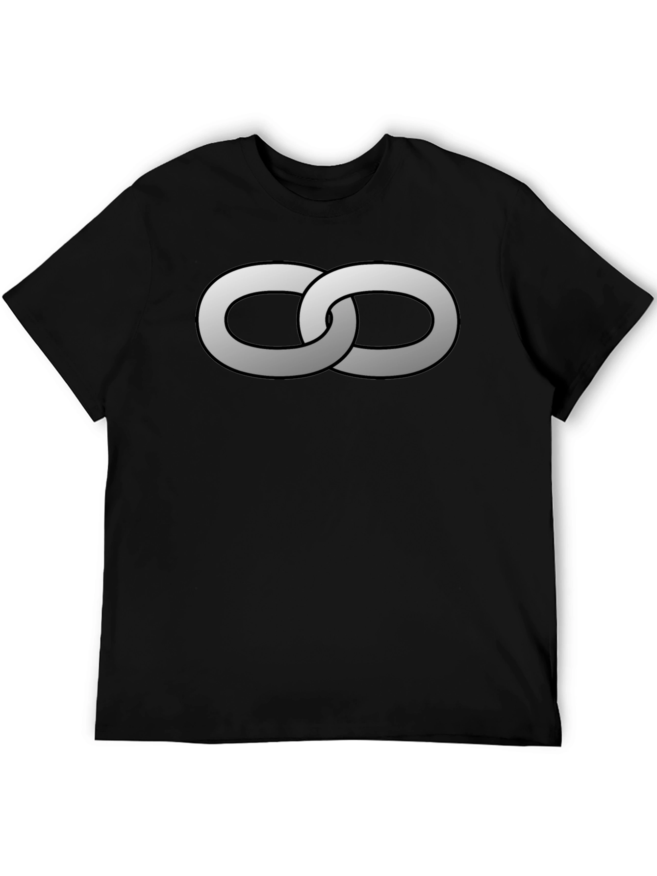 Interlocked Rings Graphic Tee - Stylish Black T-Shirt