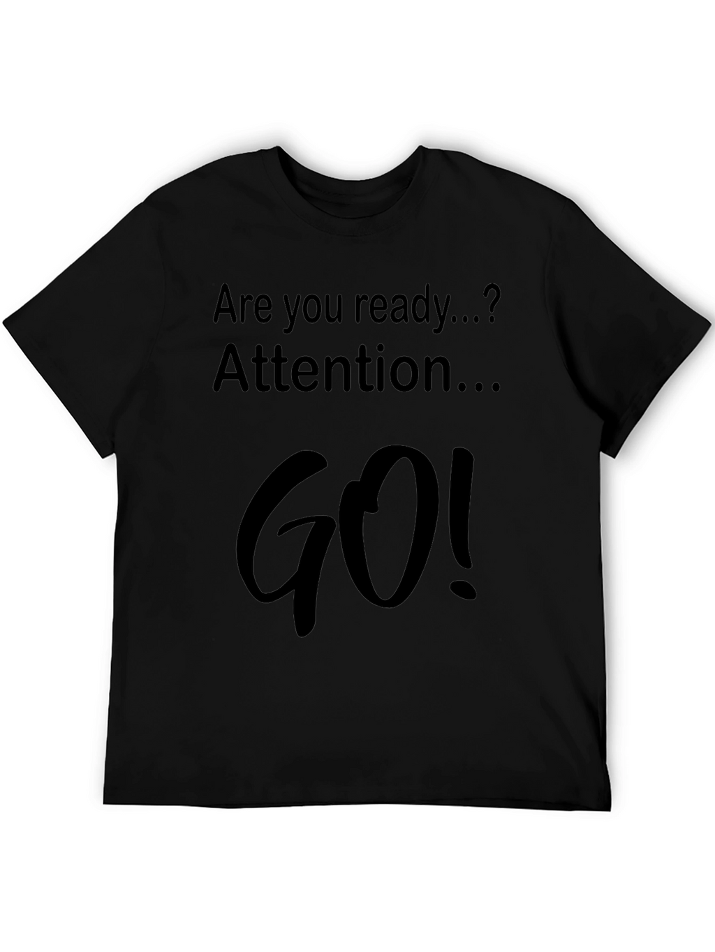Ready Attention GO! Black Graphic Tee Shirt
