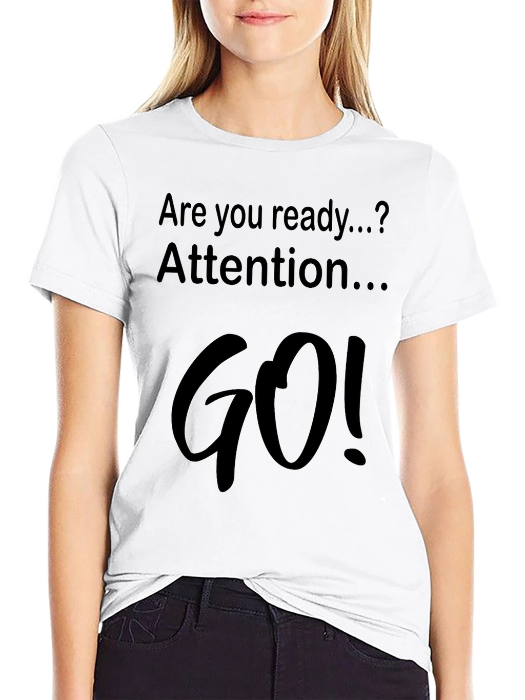 Ready Attention GO! Black Graphic Tee Shirt