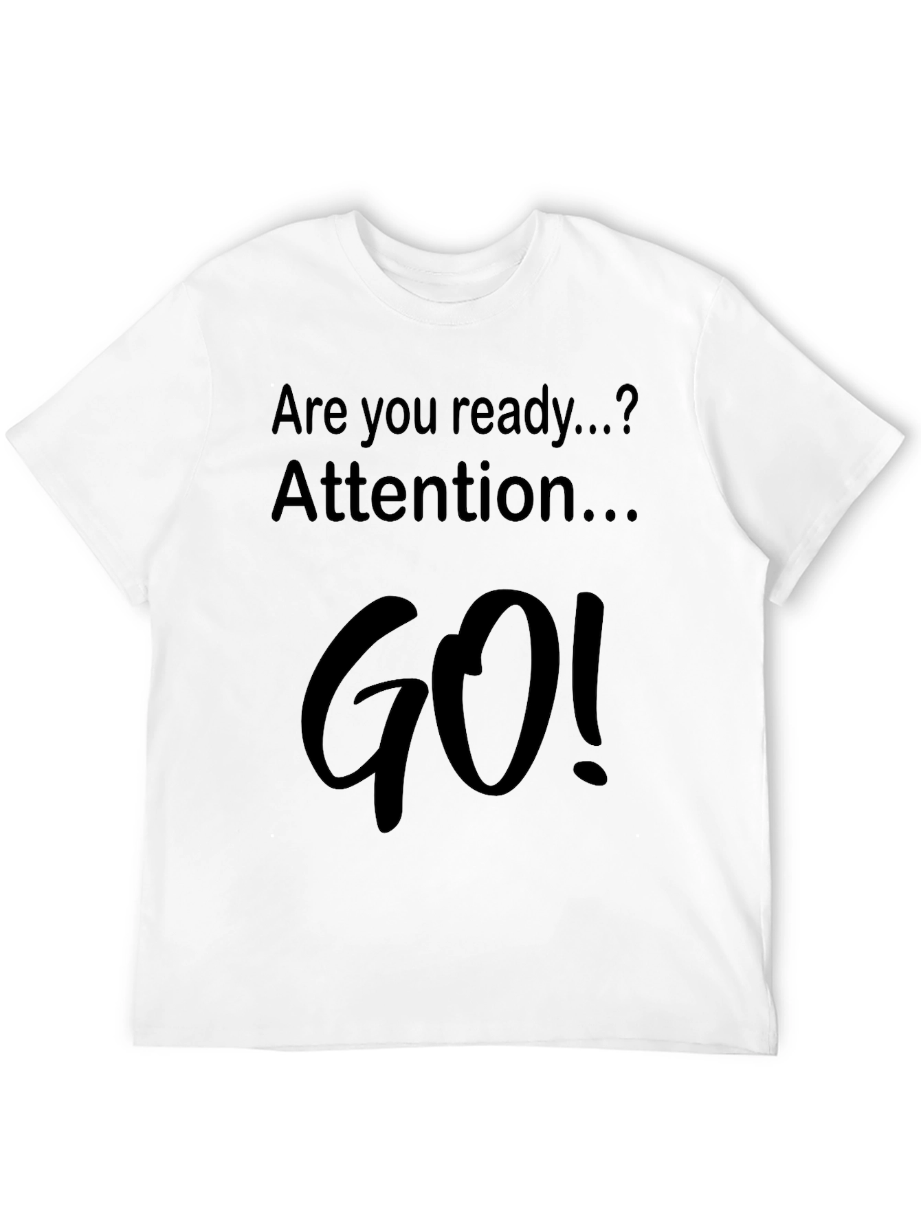 Ready Attention GO! Black Graphic Tee Shirt