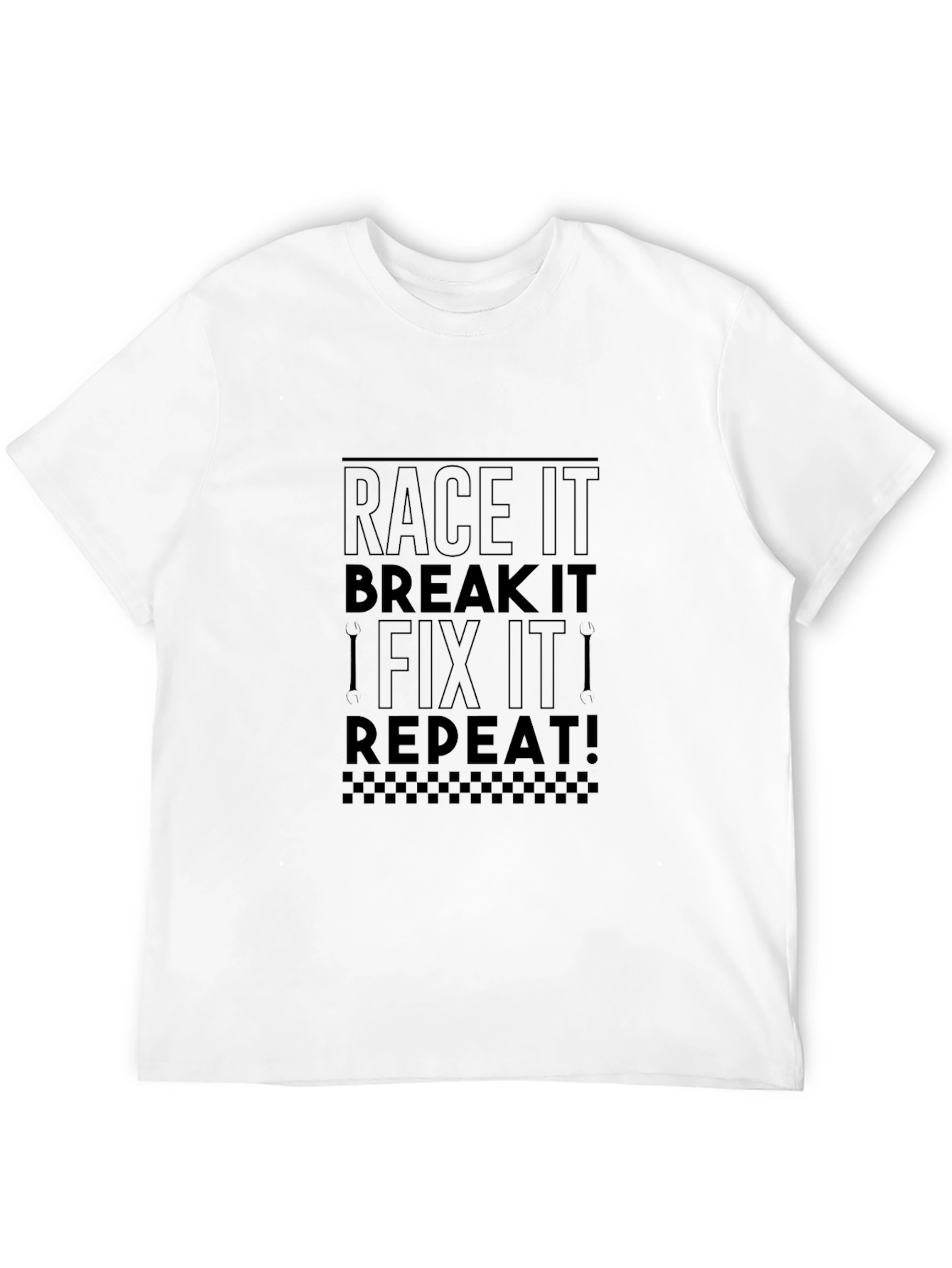 Race It Break It Fix It Repeat Black Tee