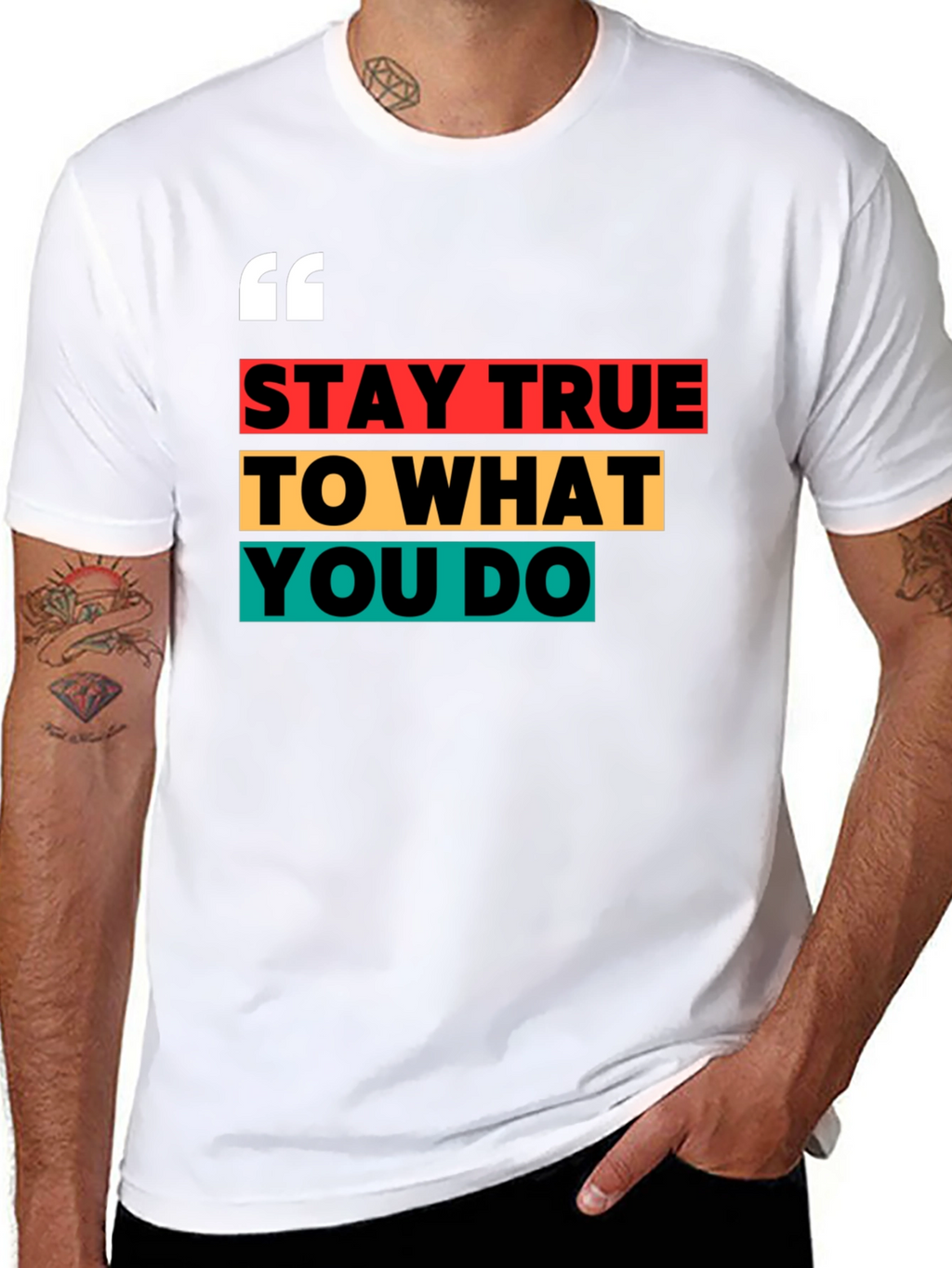 Stay True Graphic Tee - Motivational T-Shirt
