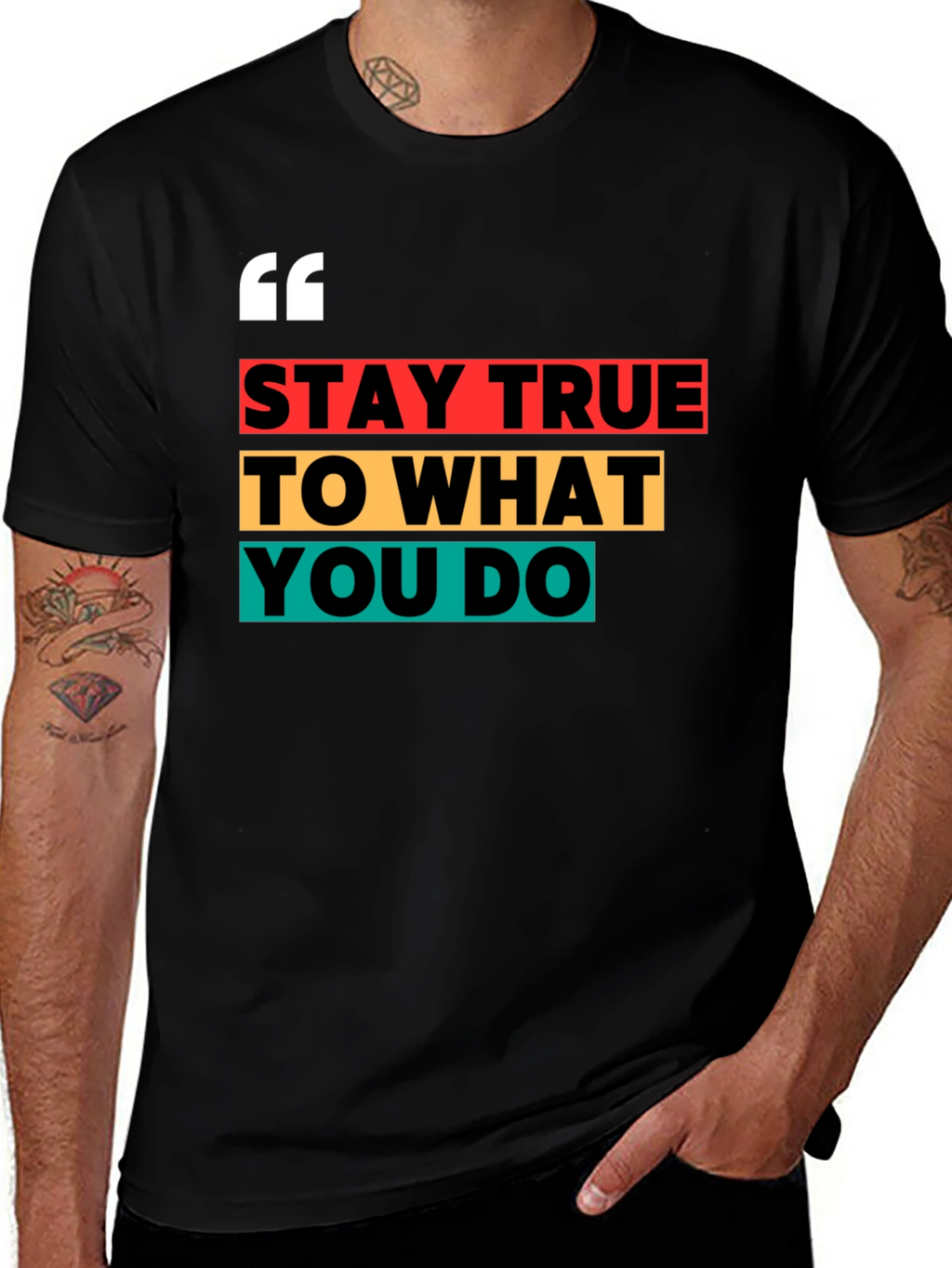 Stay True Graphic Tee - Motivational T-Shirt