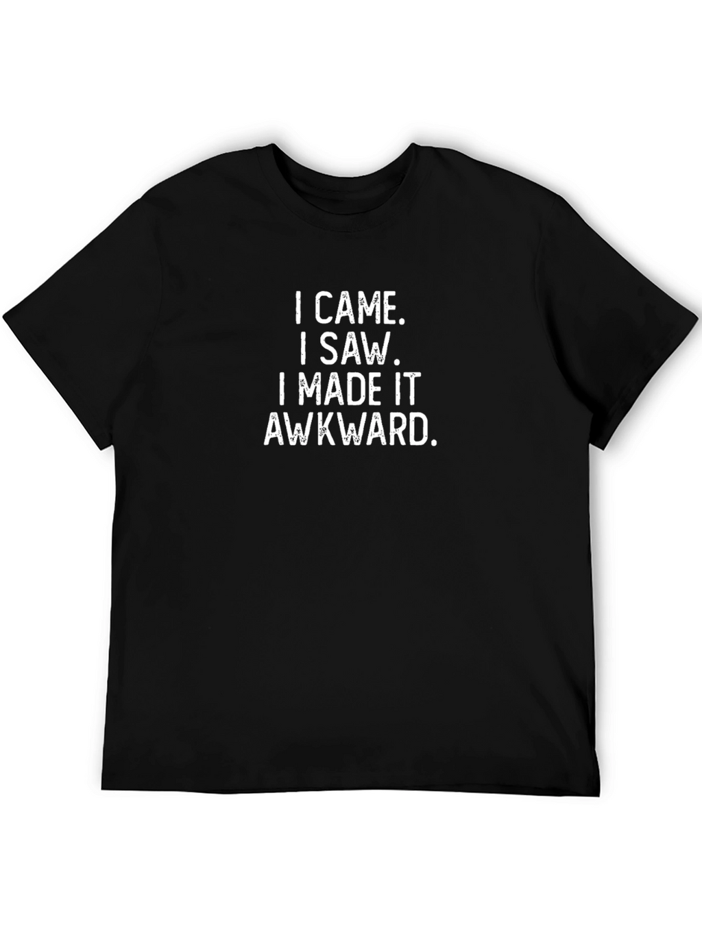 Awkward Humor Graphic Tee - Black Cotton Blend
