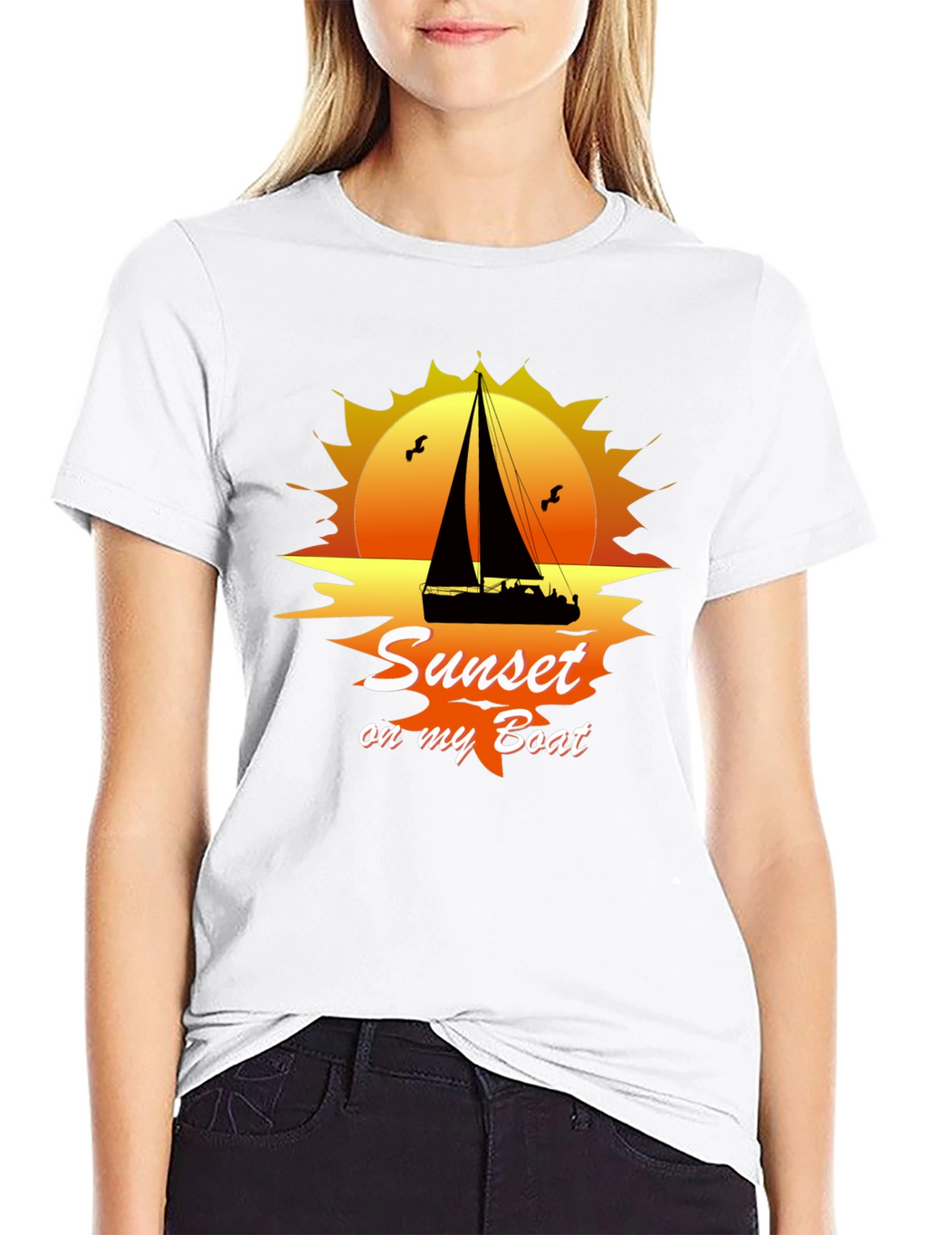 Sunset On My Boat Graphic T-Shirt