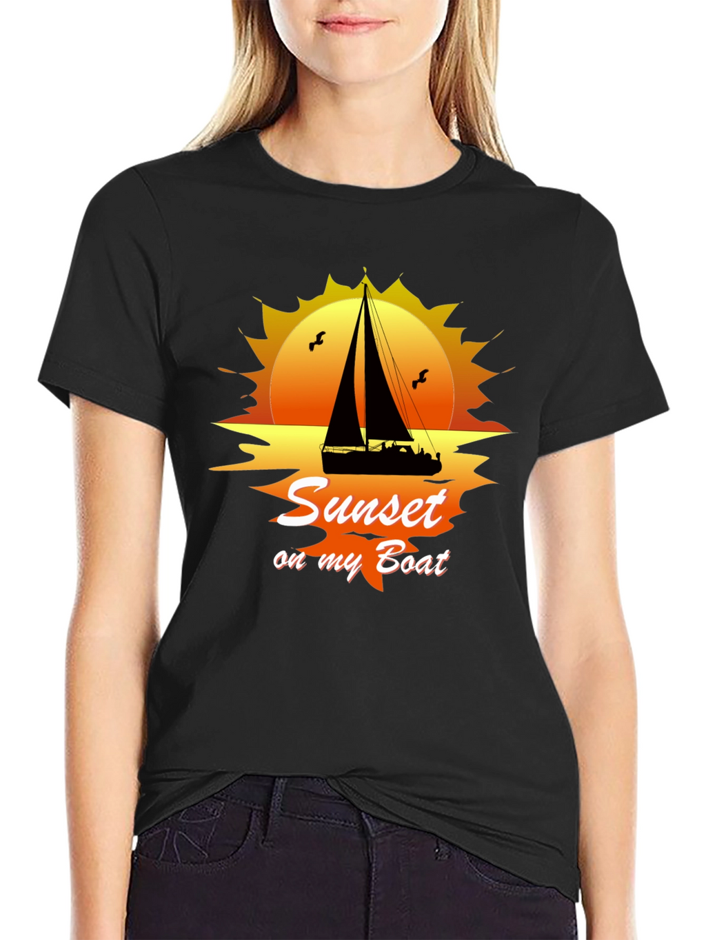 Sunset On My Boat Graphic T-Shirt