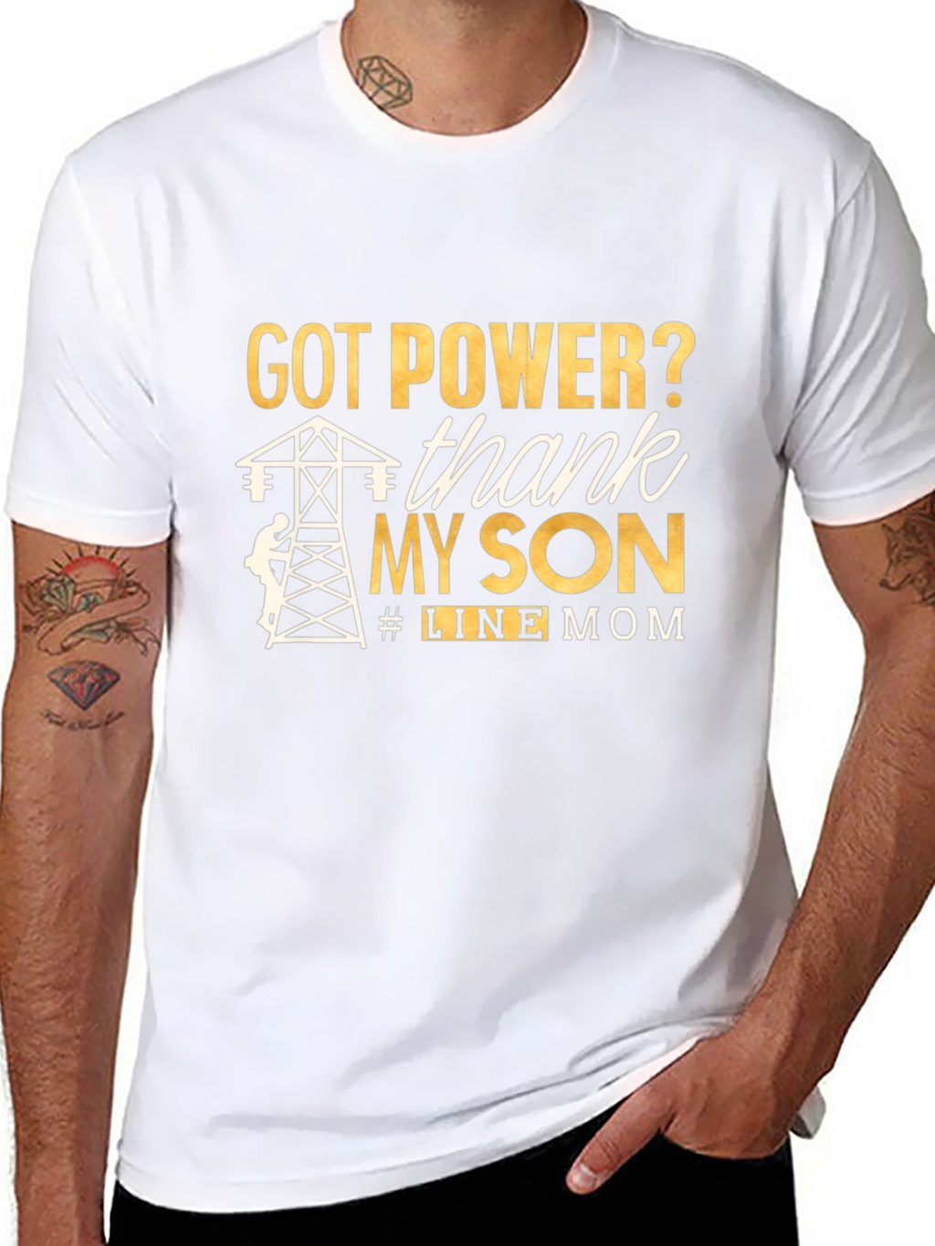 Line Mom T-Shirt: Got Power? Thank My Son!