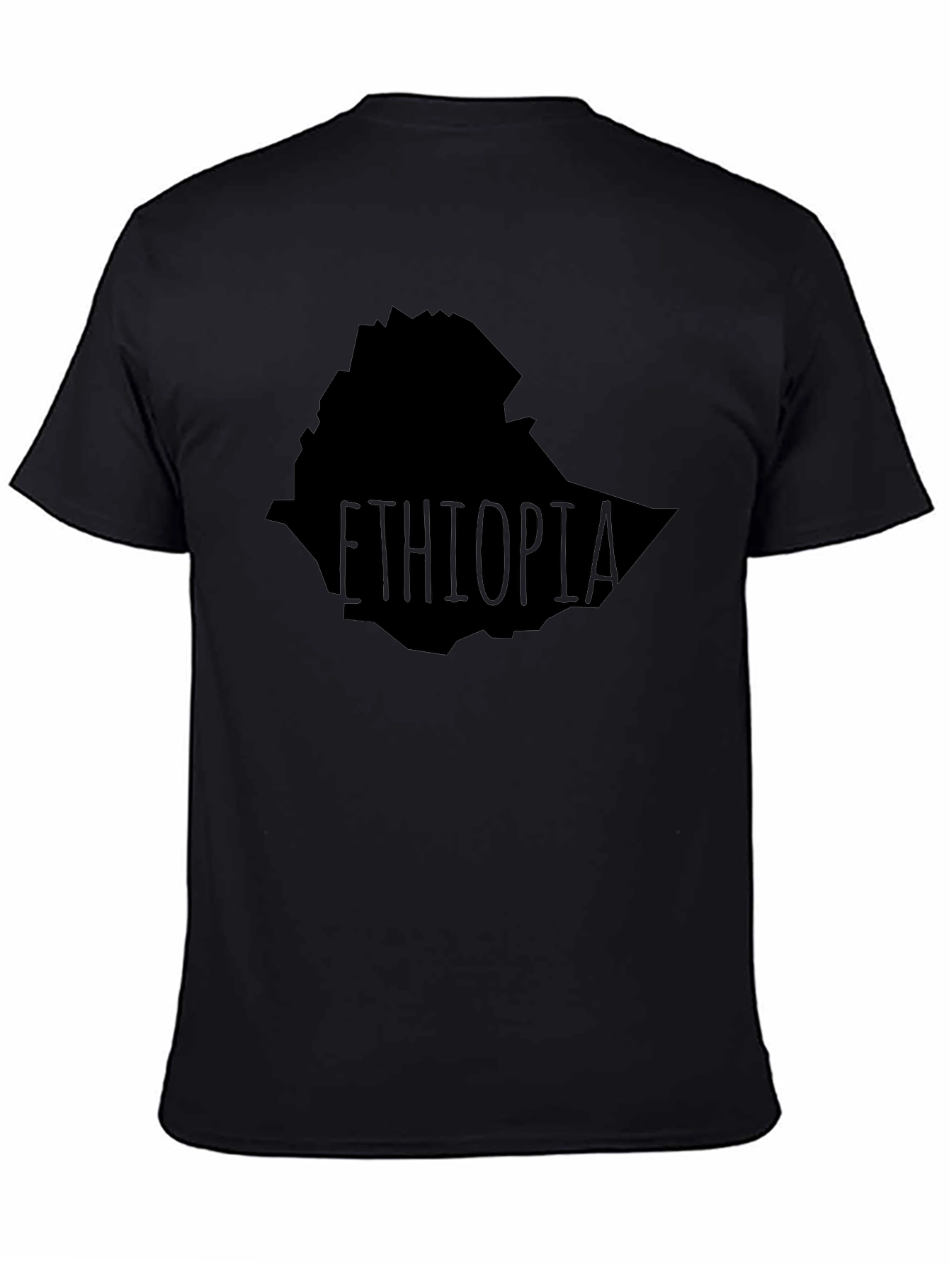 Ethiopia Map T-Shirt - Black
