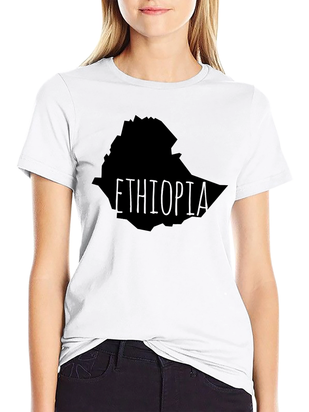 Ethiopia Map T-Shirt - Black