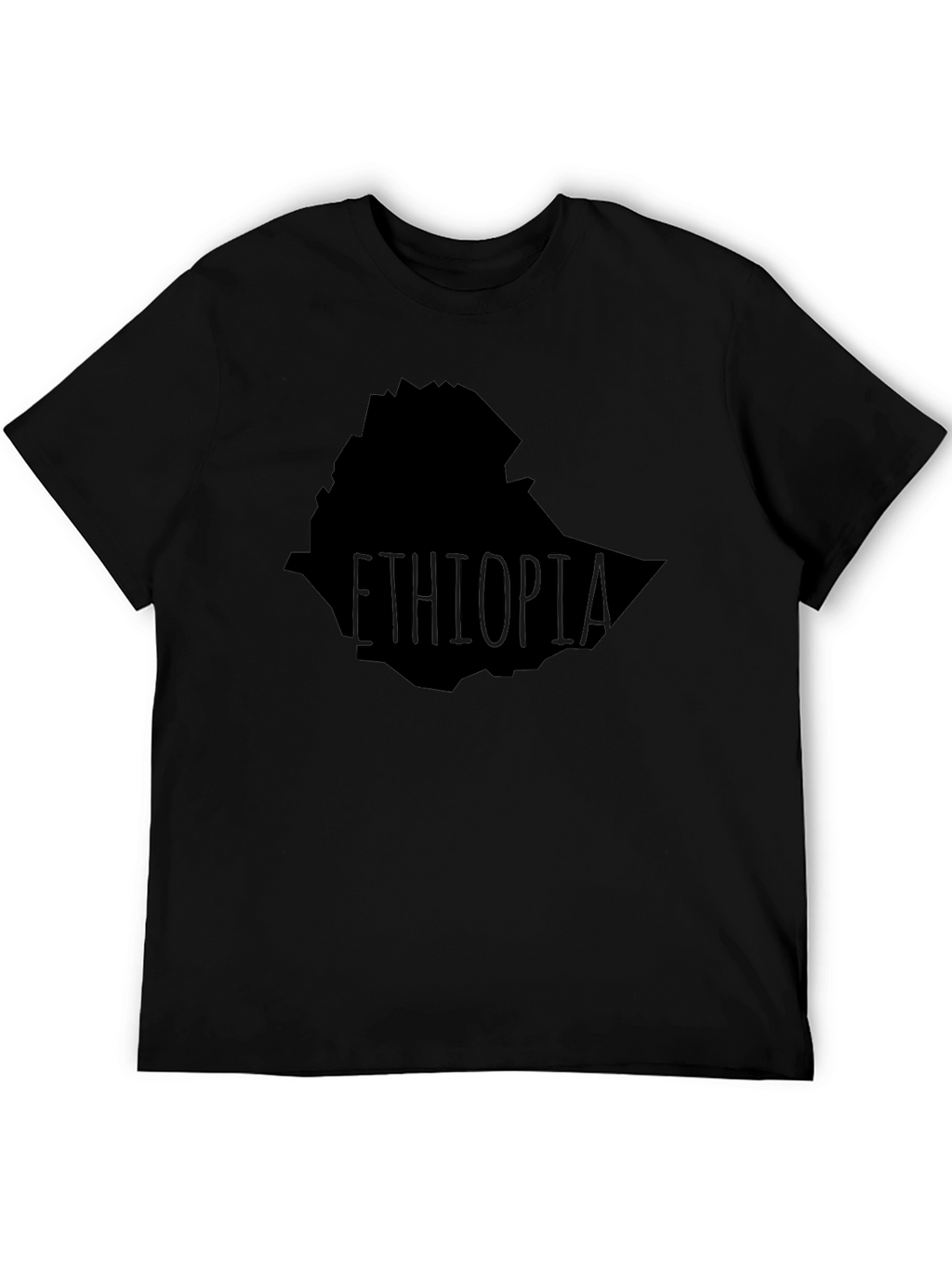 Ethiopia Map T-Shirt - Black