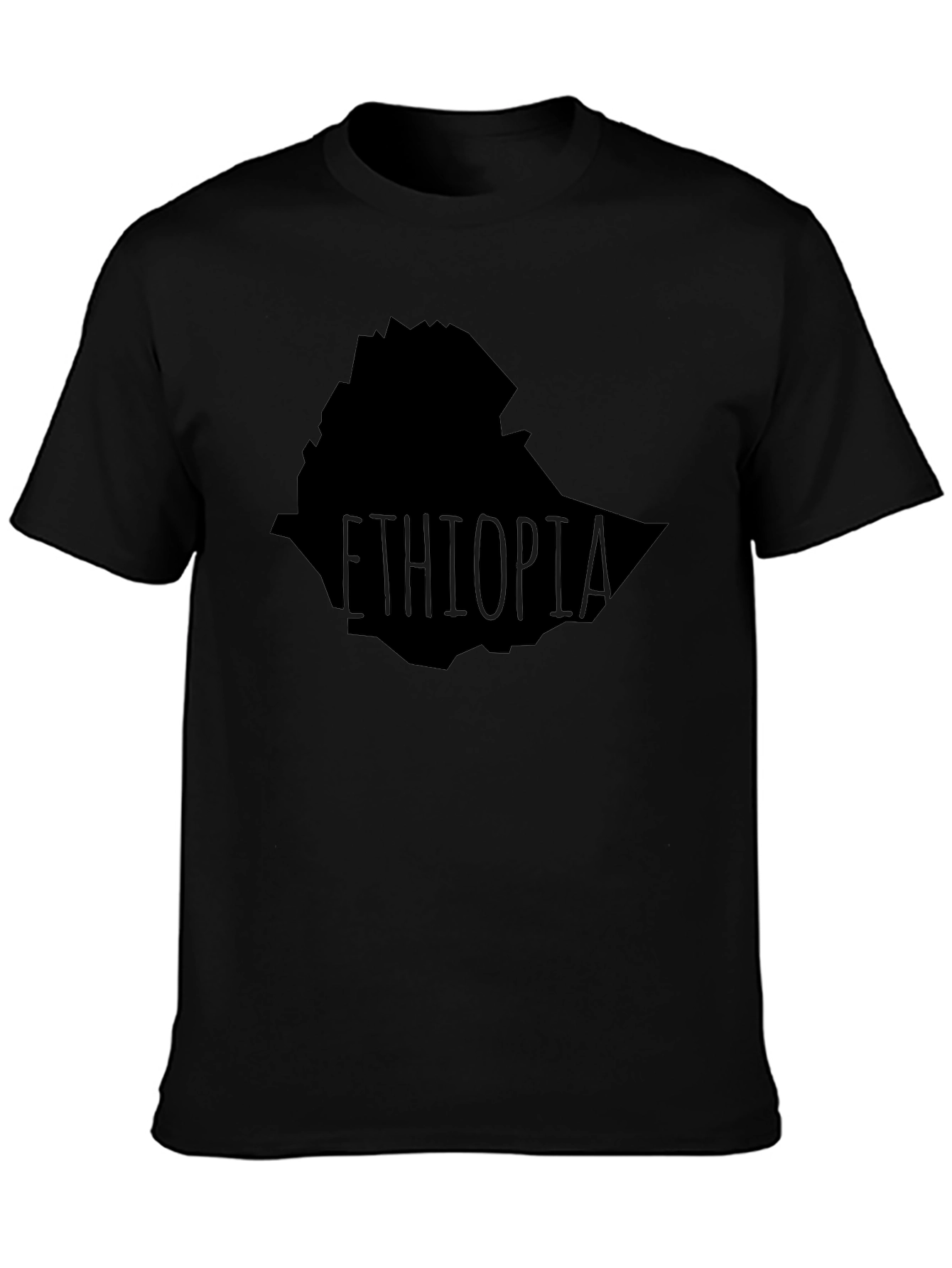 Ethiopia Map T-Shirt - Black