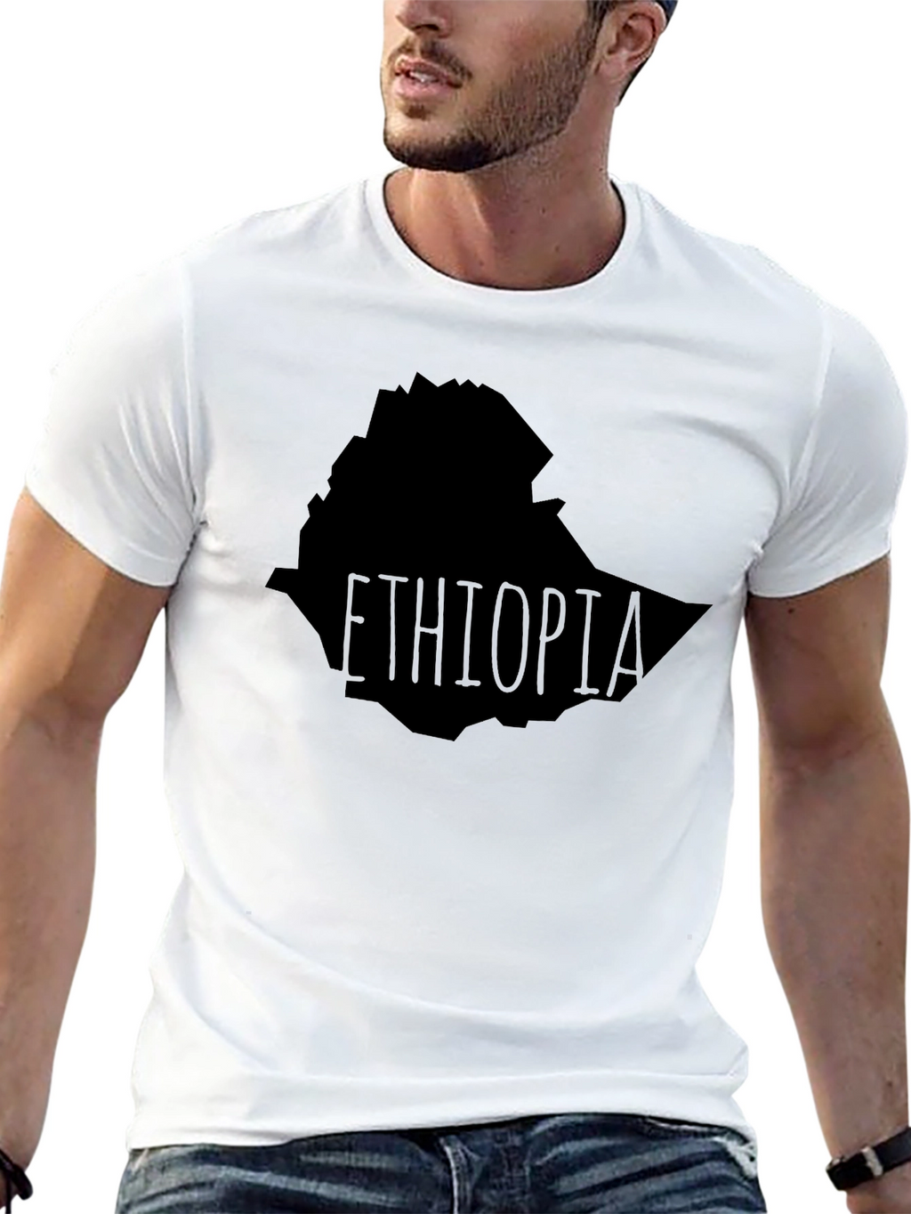 Ethiopia Map T-Shirt - Black