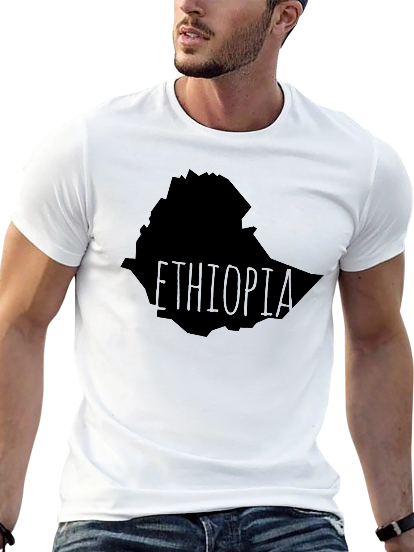 Ethiopia Map T-Shirt - Black
