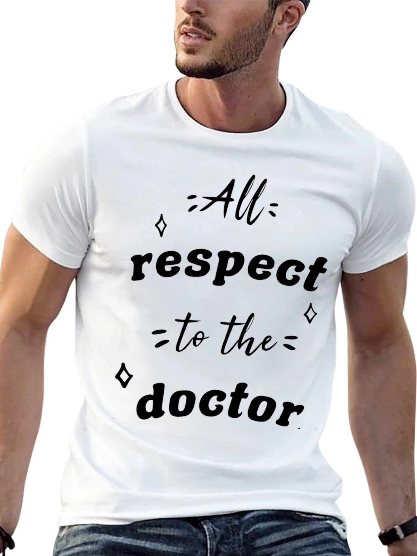 All Respect to the Doctor Black T-Shirt