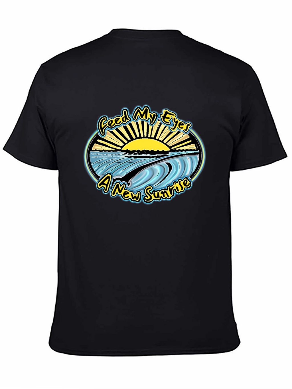 Feed My Eyes Sunrise Graphic T-Shirt - Black