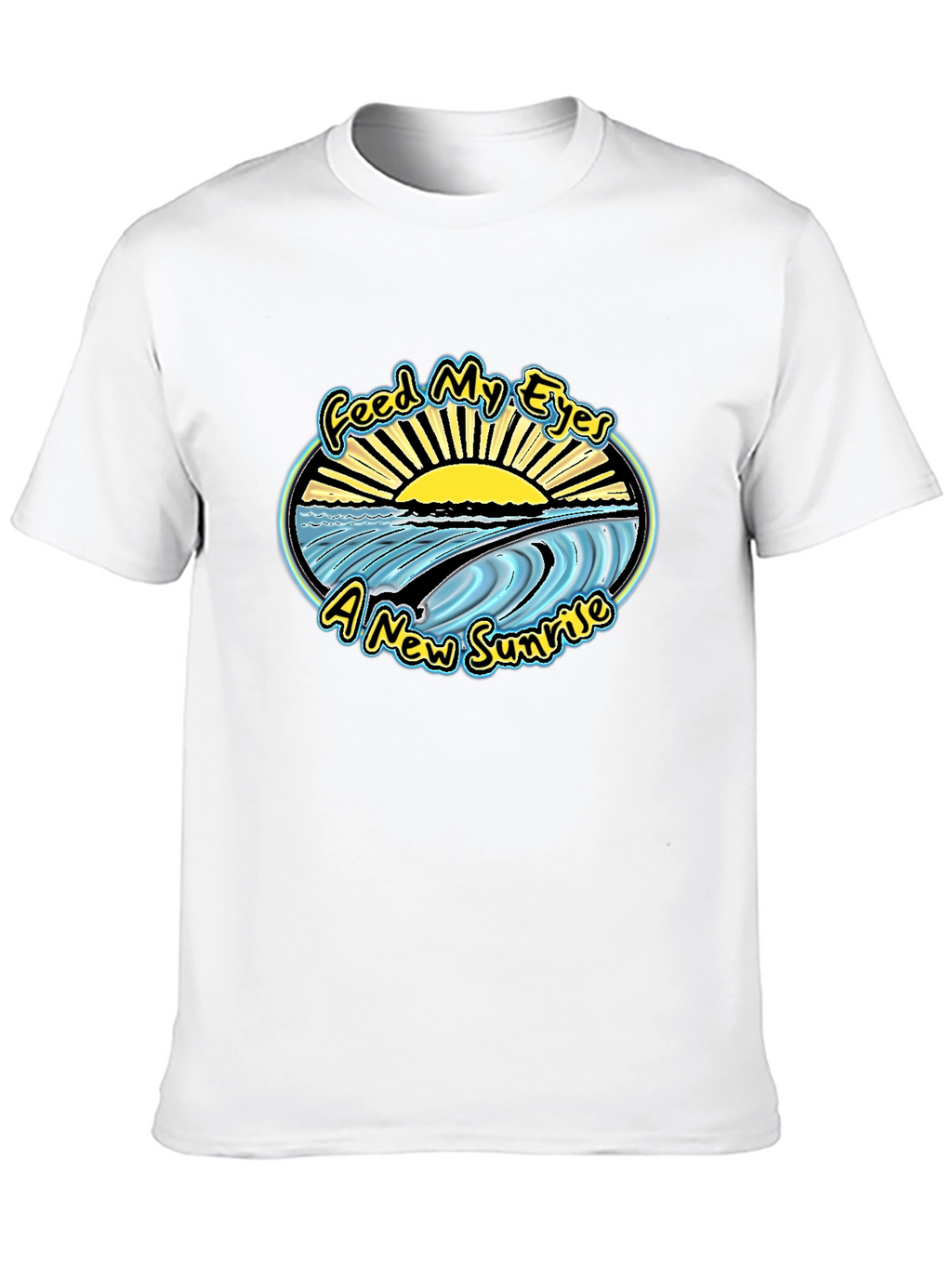 Feed My Eyes Sunrise Graphic T-Shirt - Black