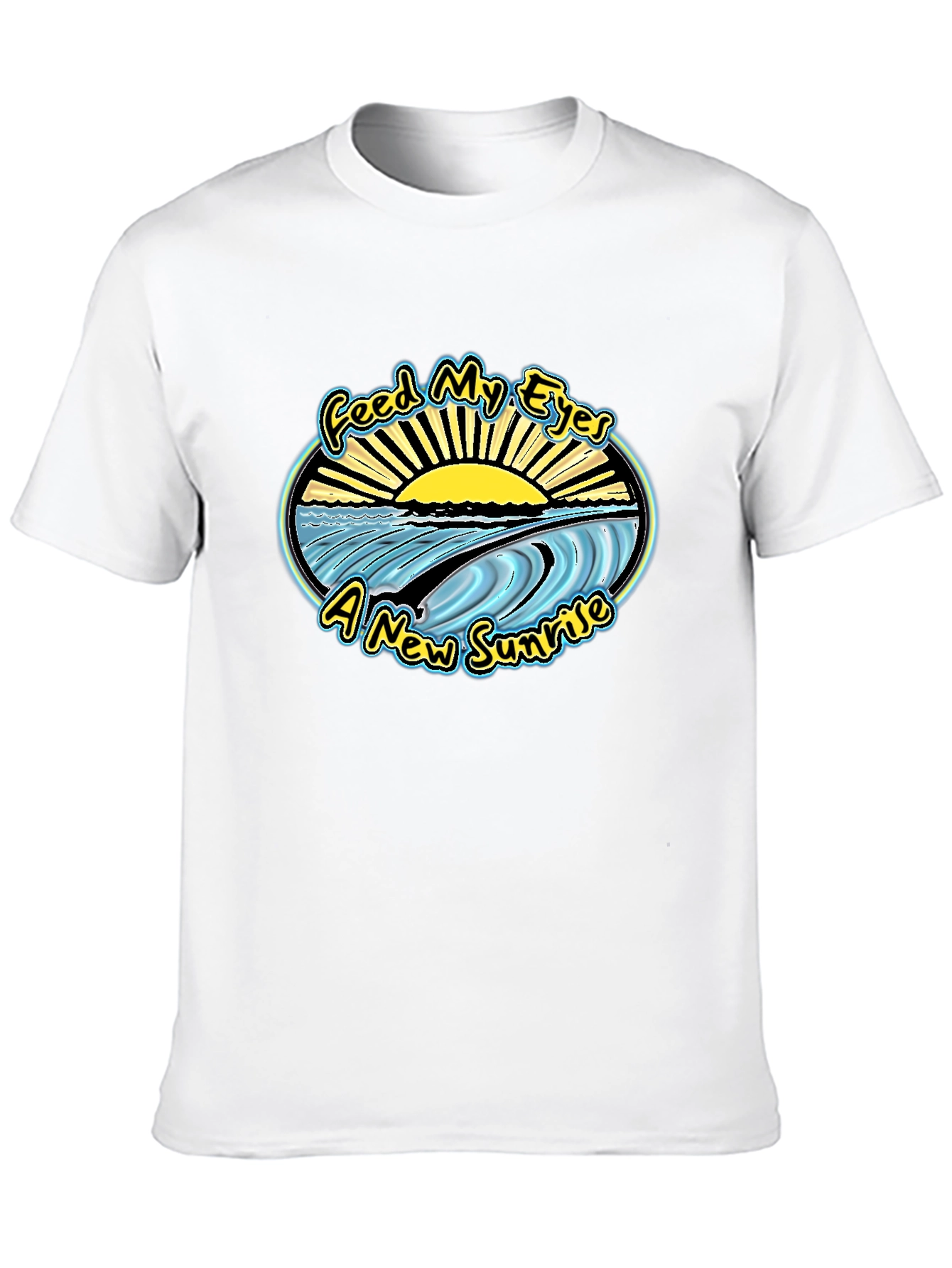 Feed My Eyes Sunrise Graphic T-Shirt - Black