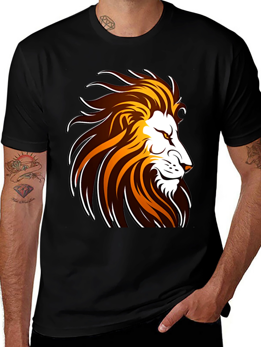 Lion Graphic Tee - Bold Design
