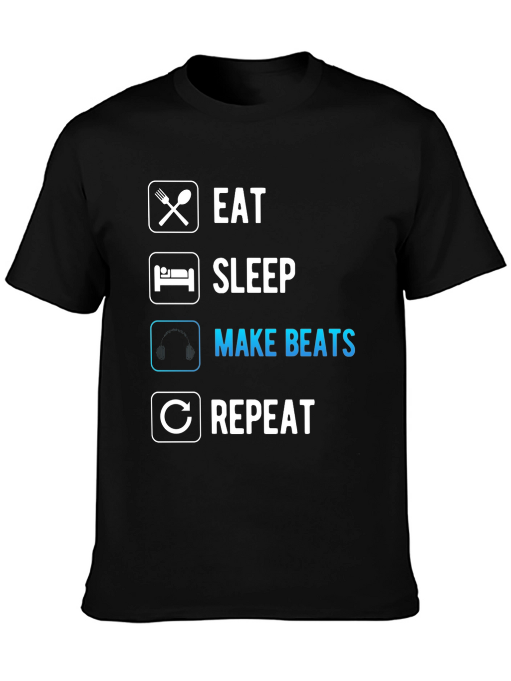 Eat Sleep Make Beats Repeat Graphic Tee