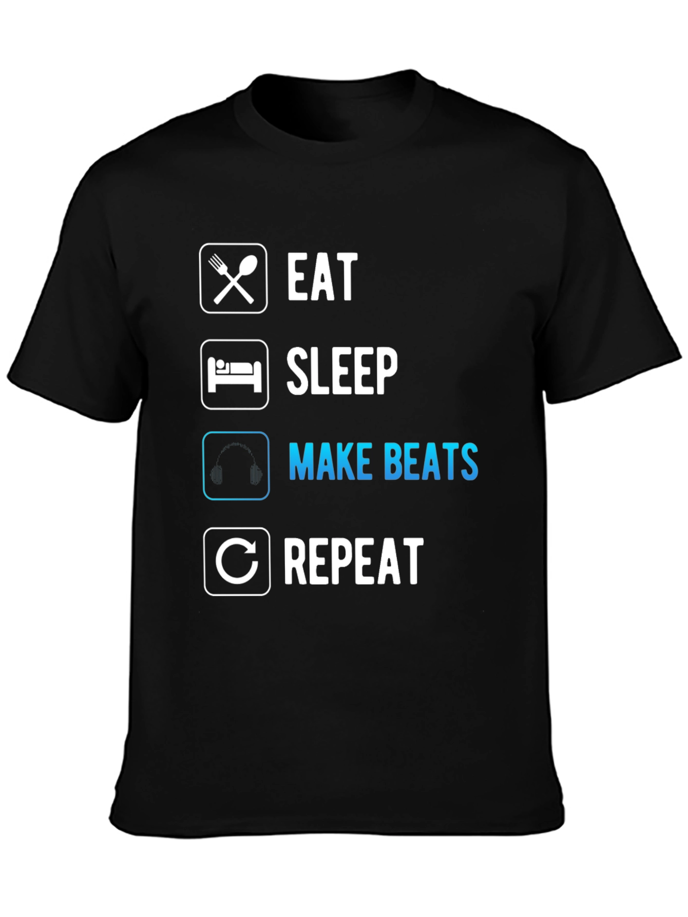 Eat Sleep Make Beats Repeat Graphic Tee