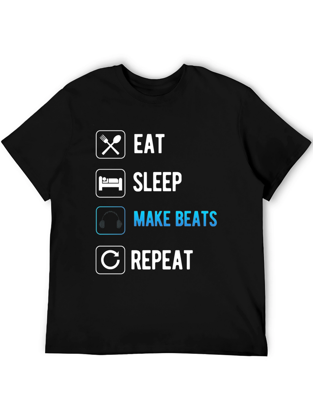 Eat Sleep Make Beats Repeat Graphic Tee