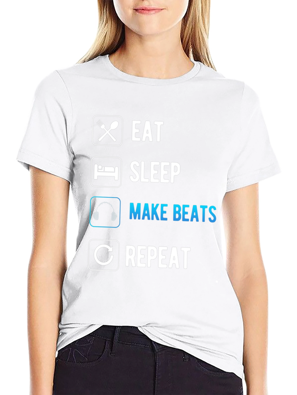 Eat Sleep Make Beats Repeat Graphic Tee
