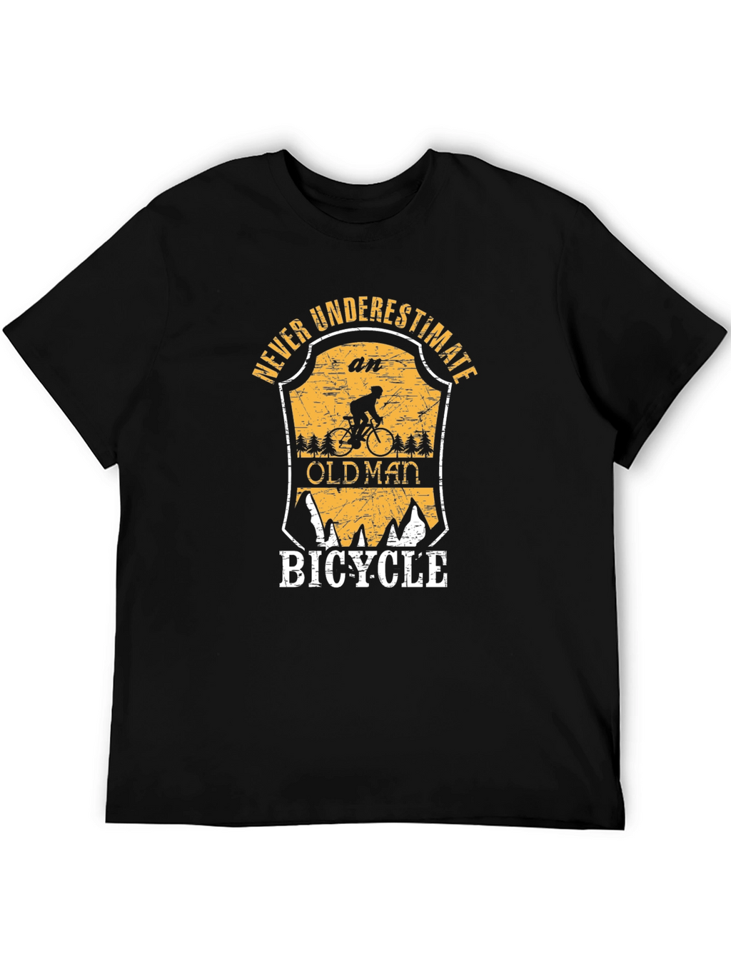 Never Underestimate an Old Man Bicycle T-Shirt