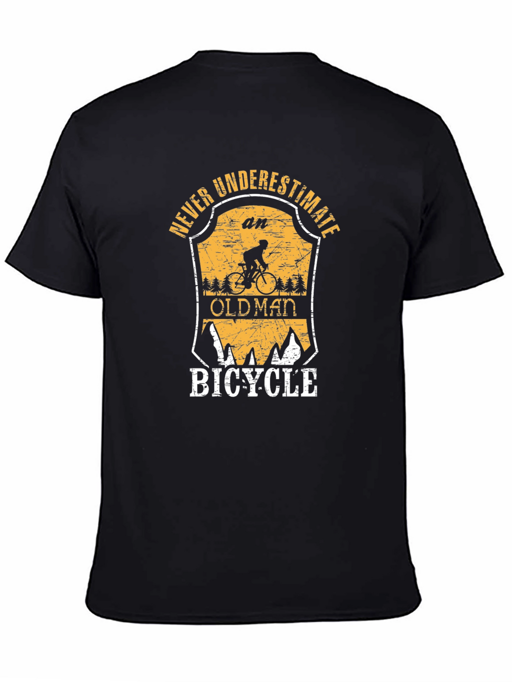 Never Underestimate an Old Man Bicycle T-Shirt
