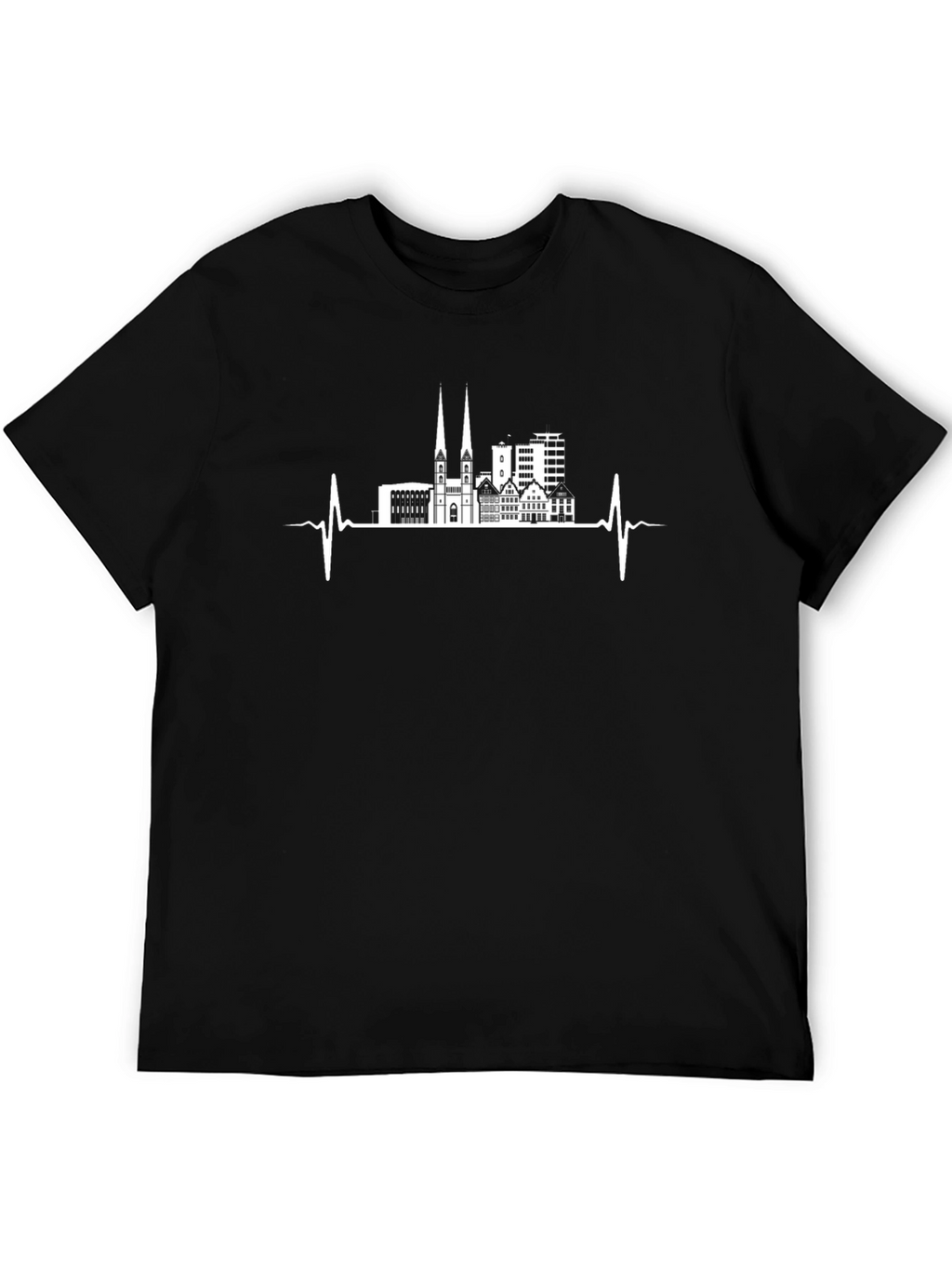 Heartbeat Cityscape T-Shirt - Graphic Tee