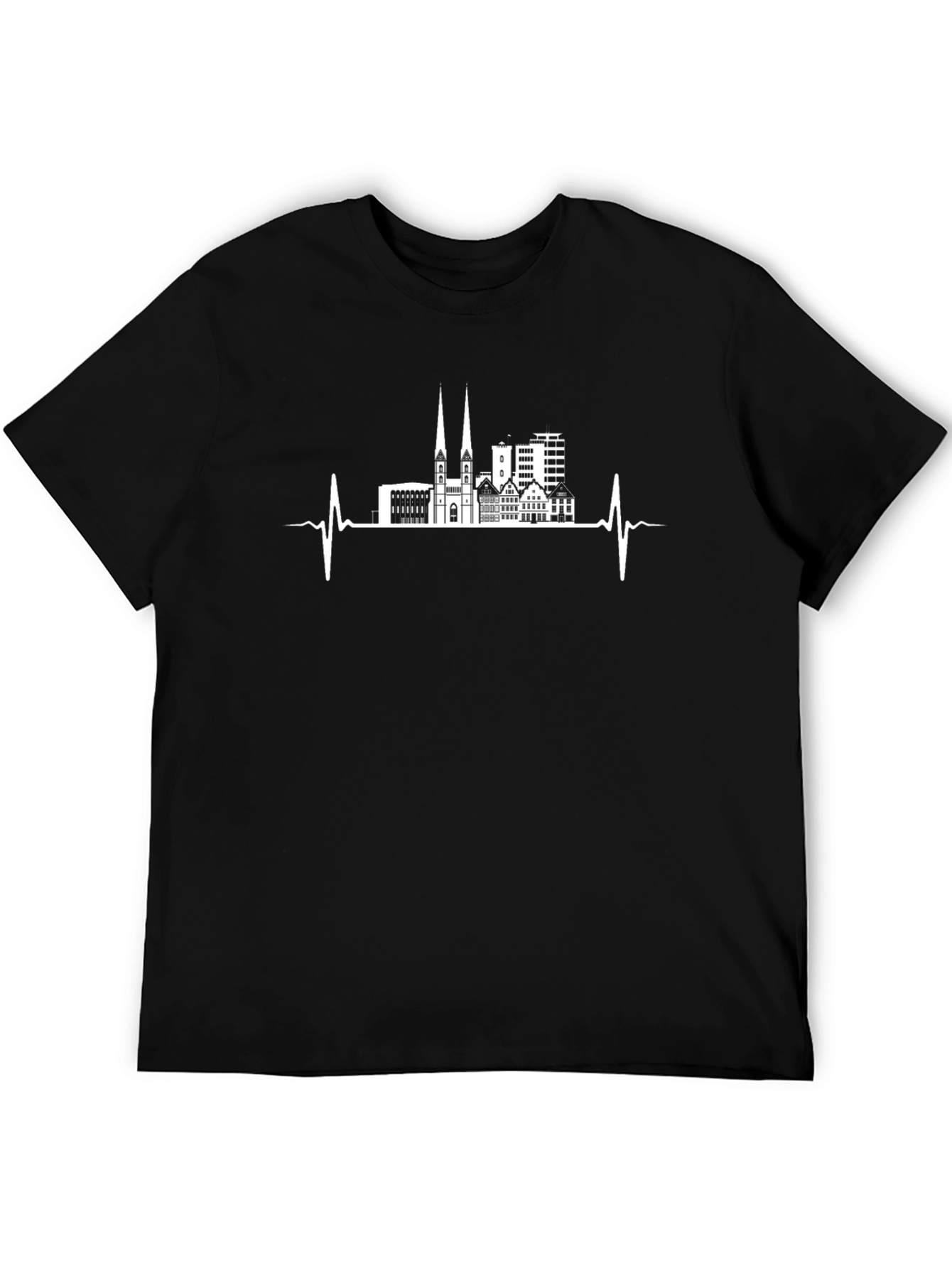 Heartbeat Cityscape T-Shirt - Graphic Tee