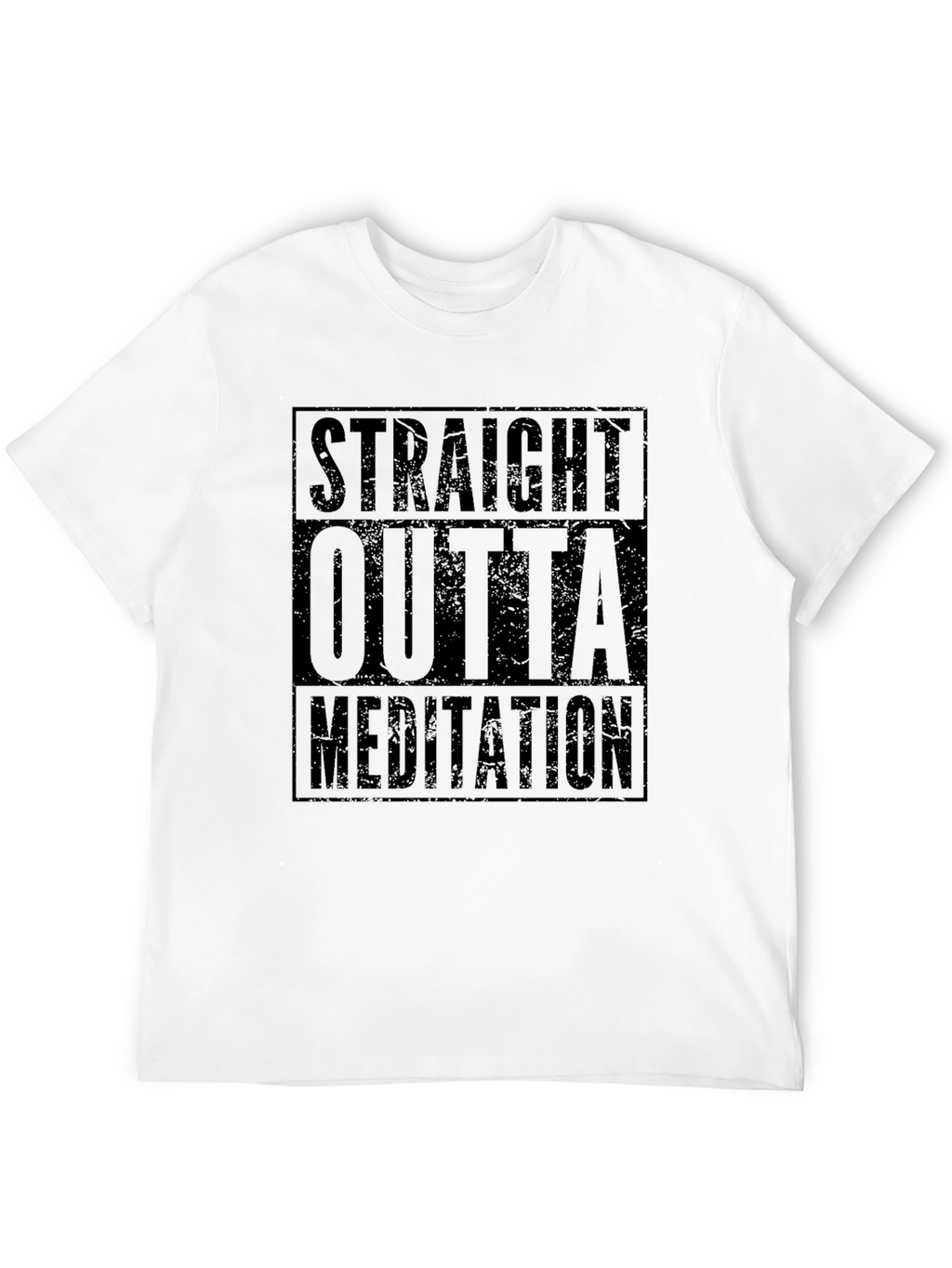 Straight Outta Meditation Black T-Shirt