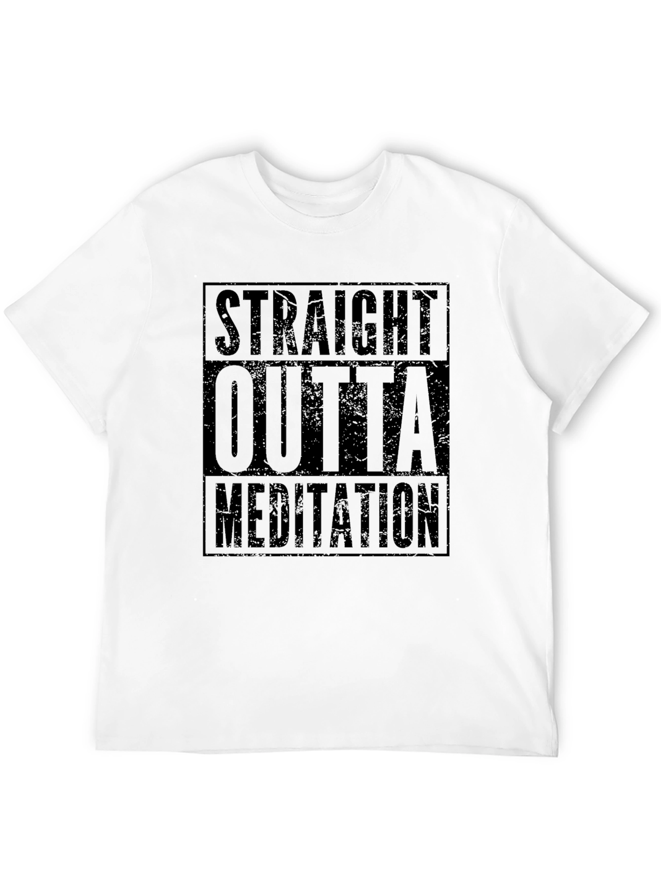 Straight Outta Meditation Black T-Shirt