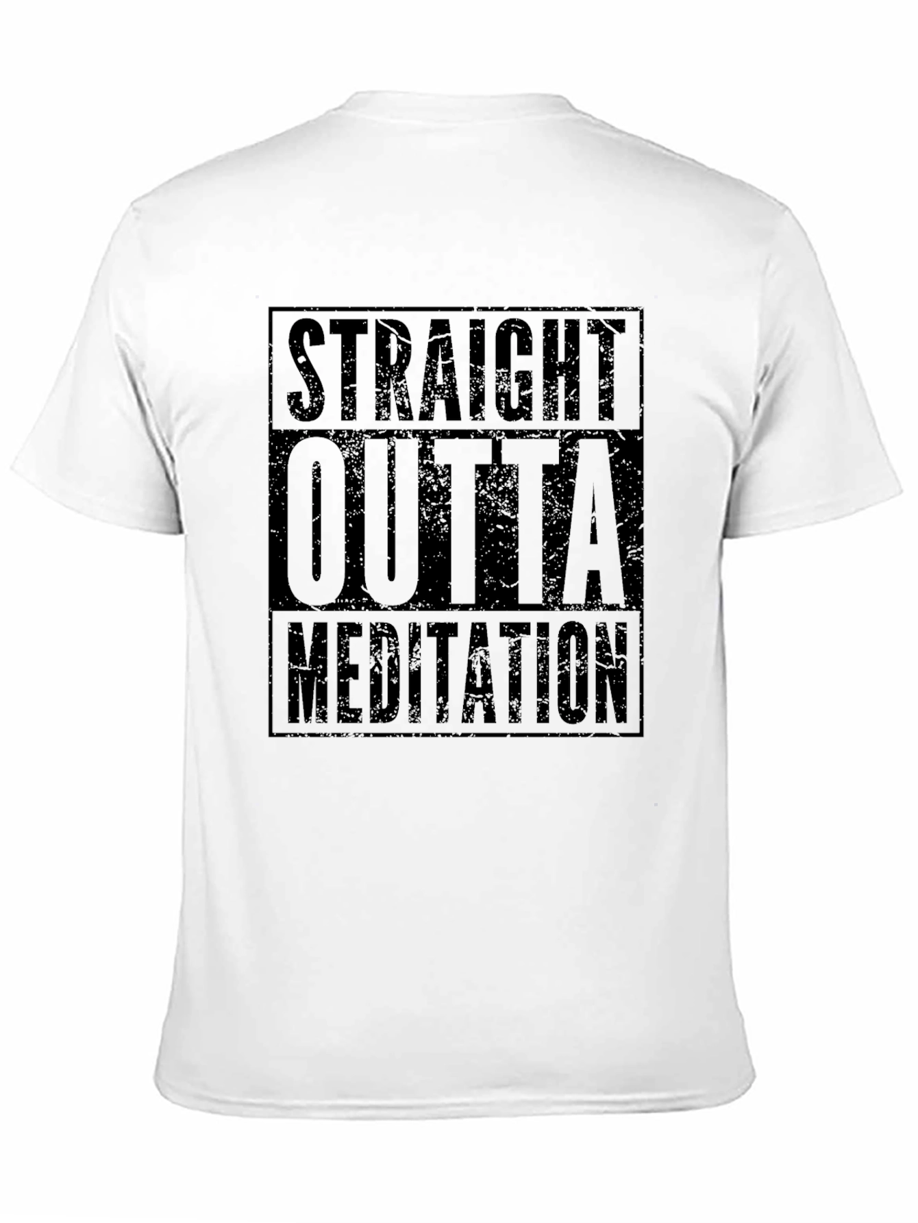 Straight Outta Meditation Black T-Shirt