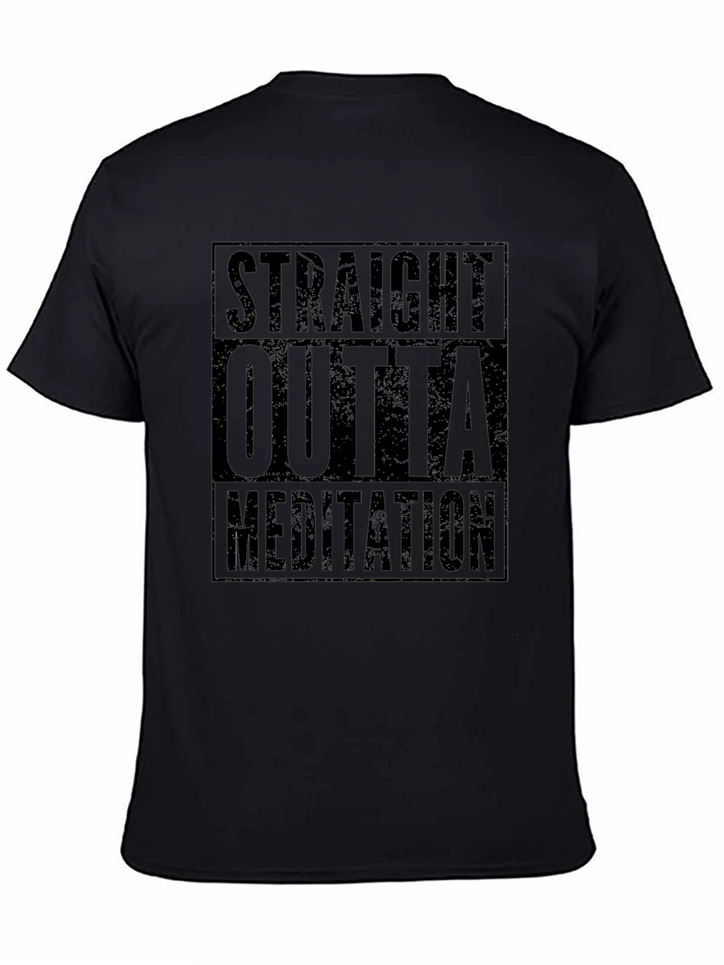 Straight Outta Meditation Black T-Shirt