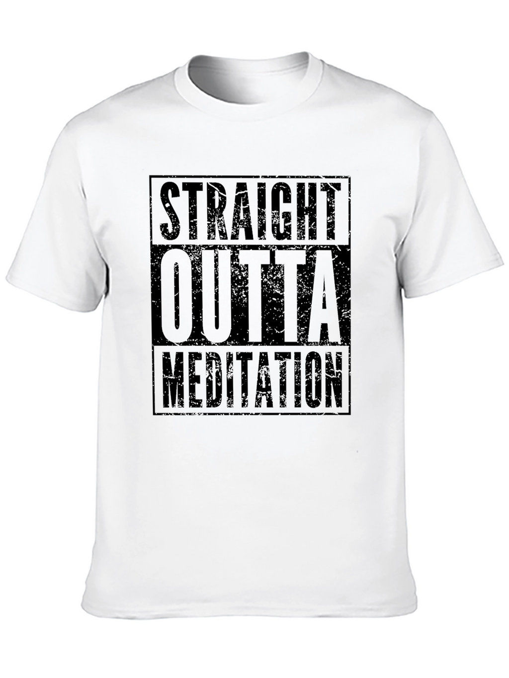 Straight Outta Meditation Black T-Shirt