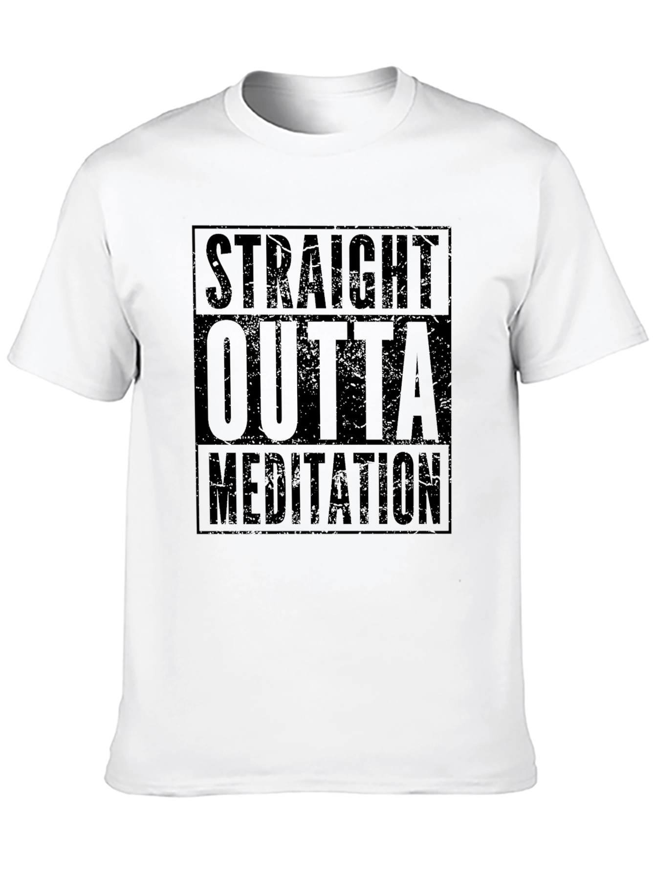 Straight Outta Meditation Black T-Shirt