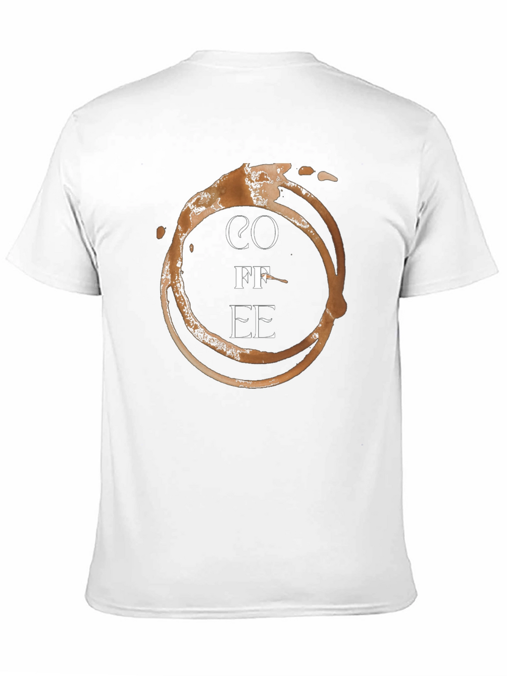 Coffee Stain Graphic T-Shirt - Black