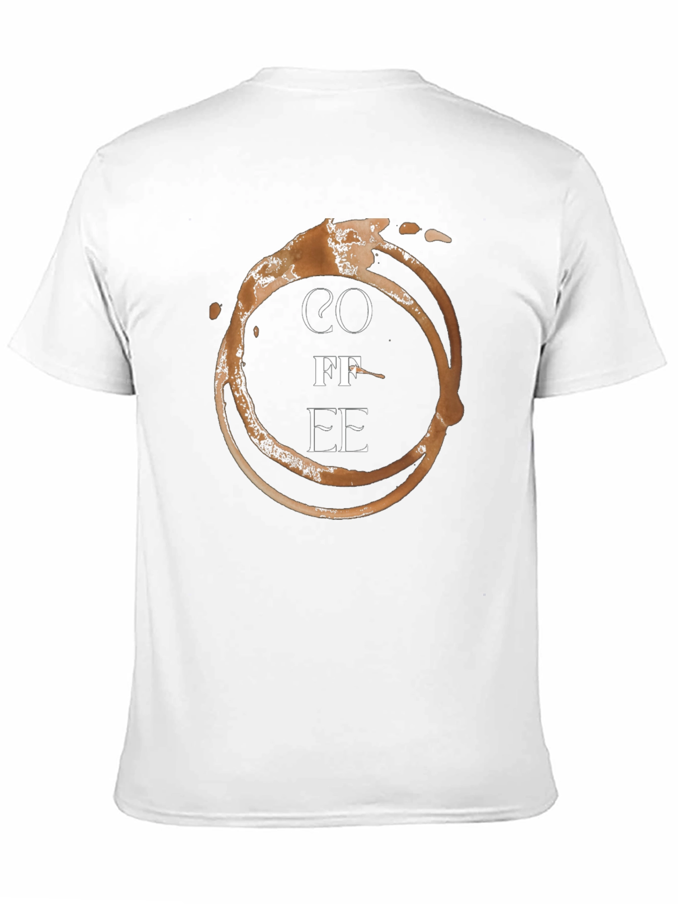 Coffee Stain Graphic T-Shirt - Black